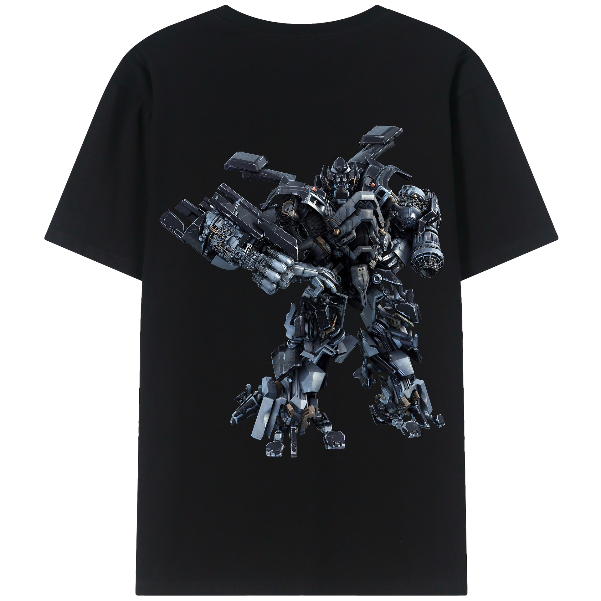 （画像用） Transformers トランスフォーマー 綿100％ メンズ半袖Tシャツ（バックプリント） 通気性