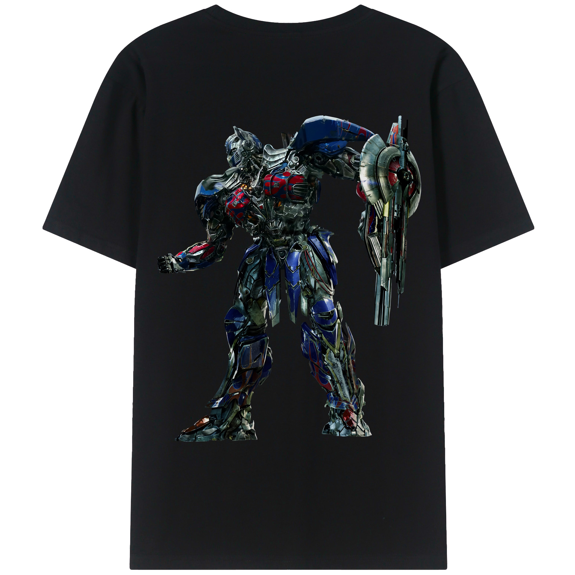 （画像用） Transformers トランスフォーマー 綿100％ メンズ半袖Tシャツ（バックプリント） 通気性