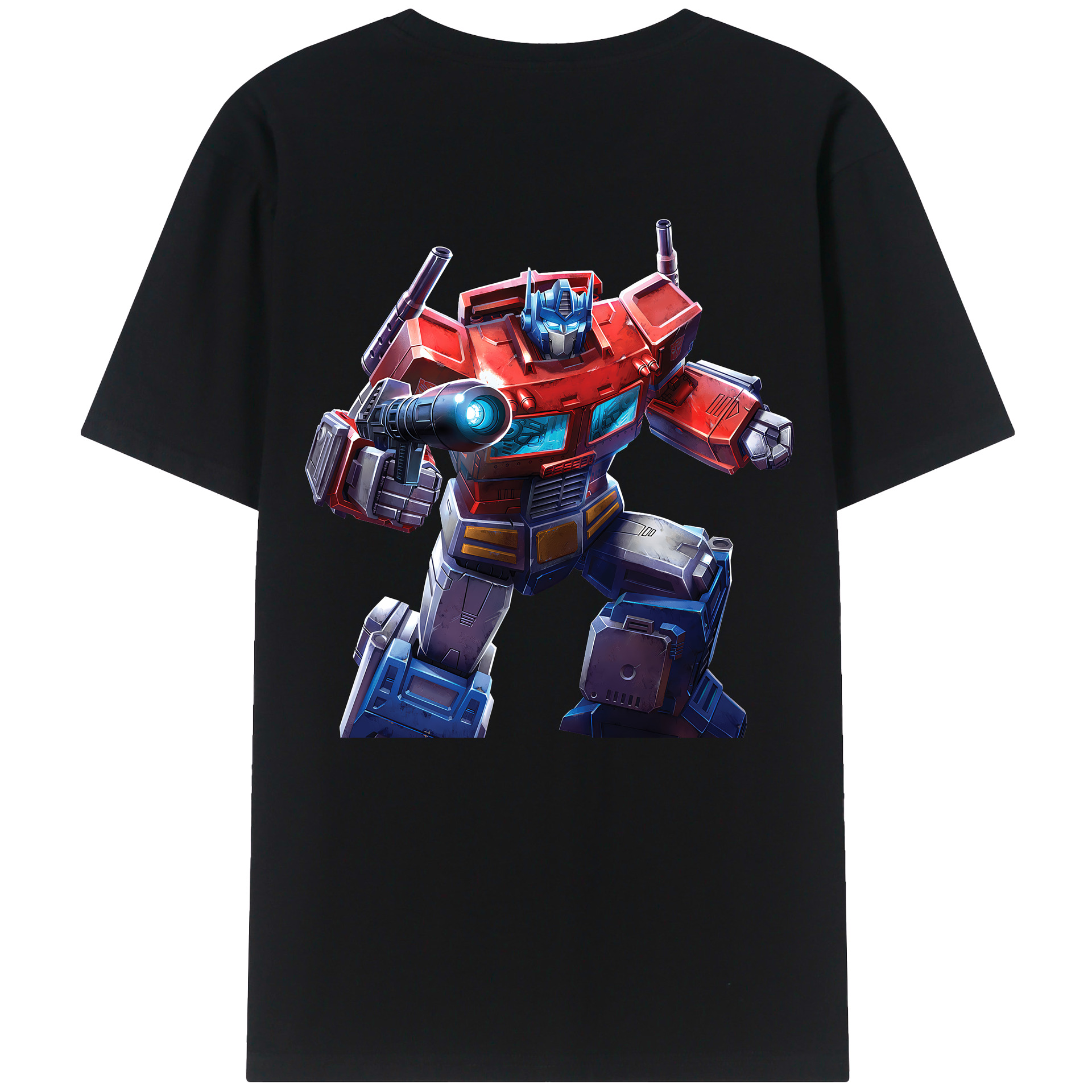 （画像用） Transformers トランスフォーマー 綿100％ メンズ半袖Tシャツ（バックプリント） 通気性