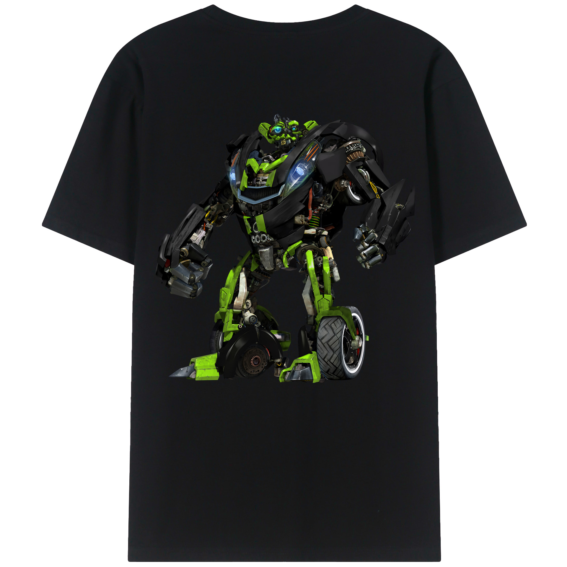 （画像用） Transformers トランスフォーマー 綿100％ メンズ半袖Tシャツ（バックプリント） 通気性