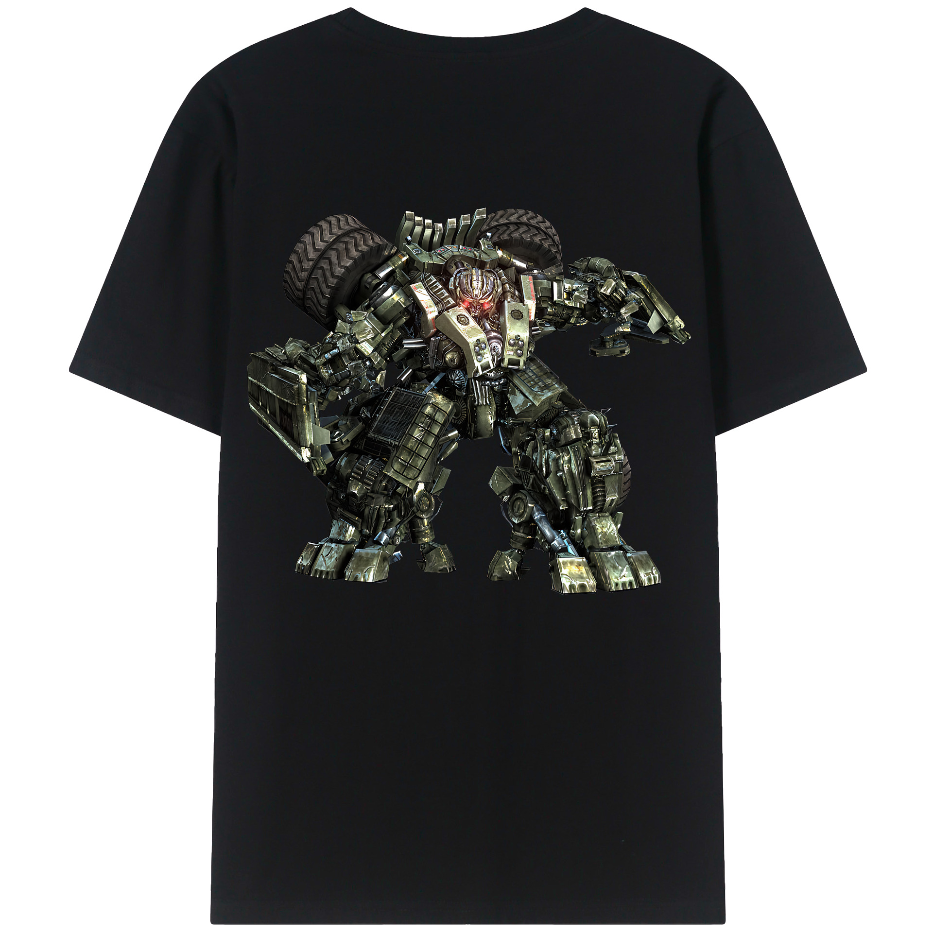 （画像用） Transformers トランスフォーマー 綿100％ メンズ半袖Tシャツ（バックプリント） 通気性