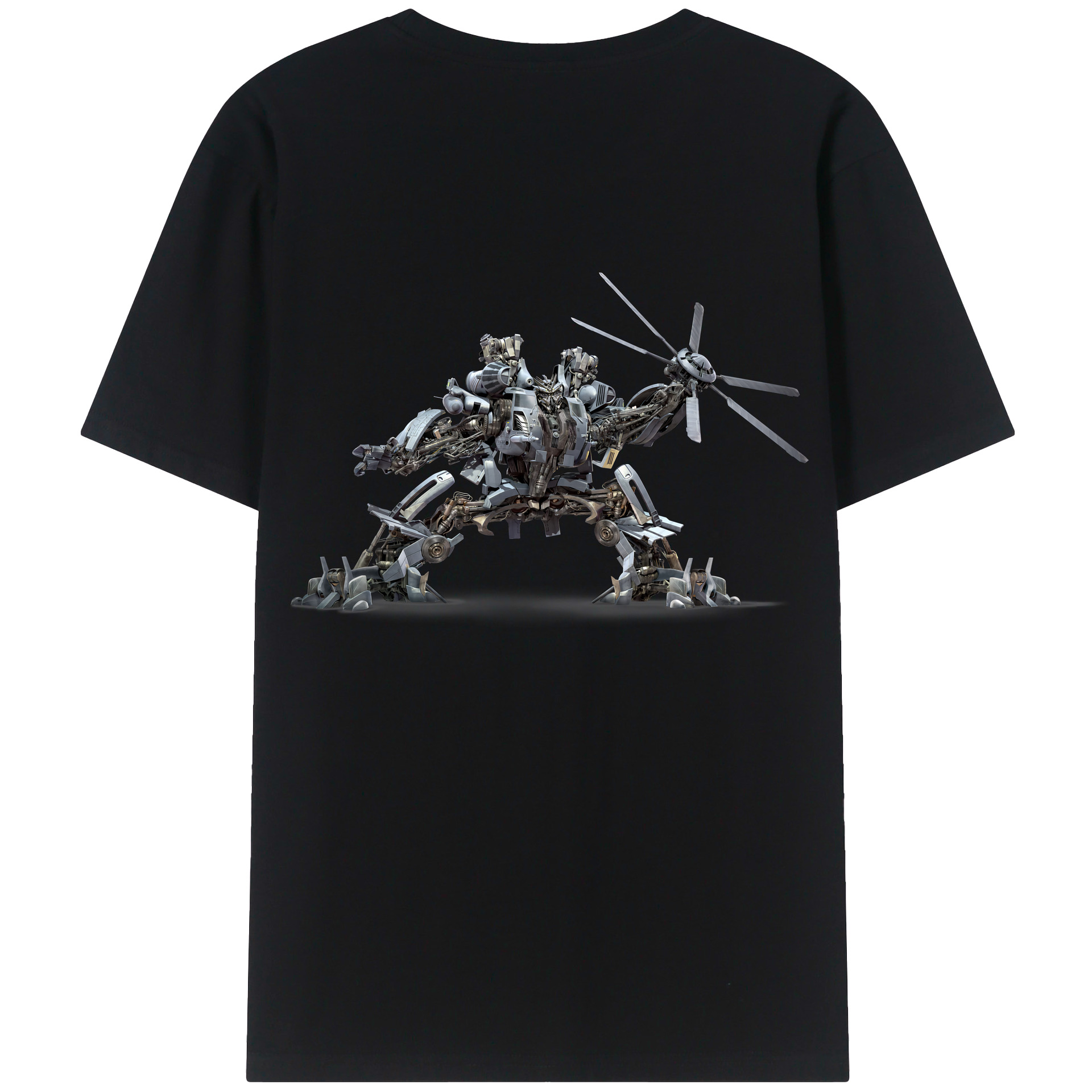 （画像用） Transformers トランスフォーマー 綿100％ メンズ半袖Tシャツ（バックプリント） 通気性