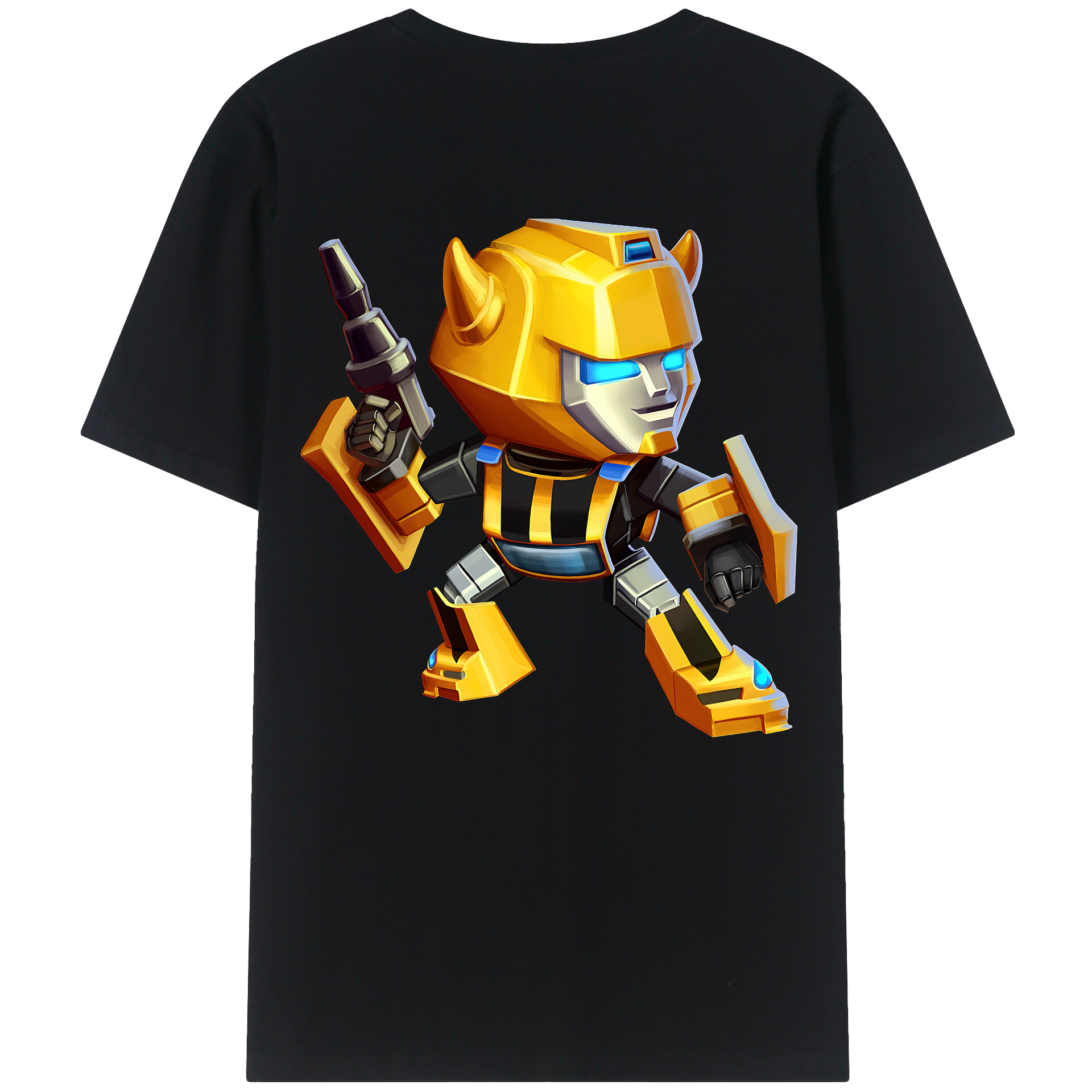 （画像用） Transformers トランスフォーマー 綿100％ メンズ半袖Tシャツ（バックプリント） 通気性