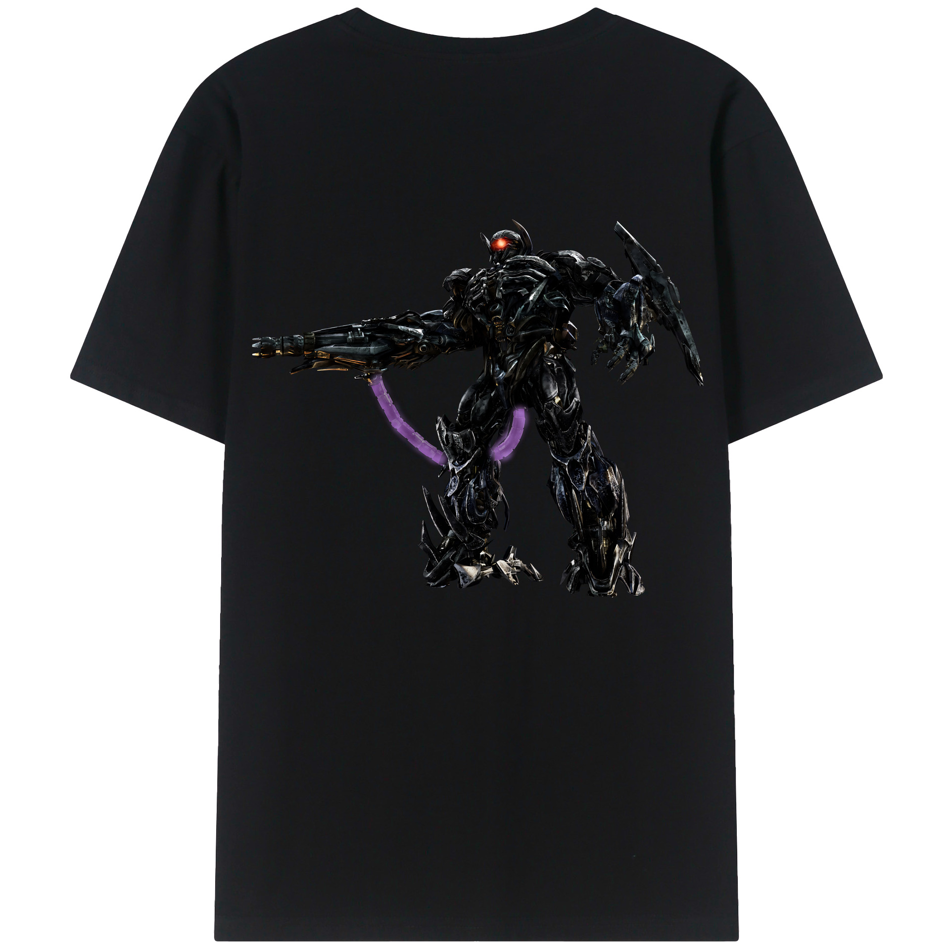 （画像用） Transformers トランスフォーマー 綿100％ メンズ半袖Tシャツ（バックプリント） 通気性