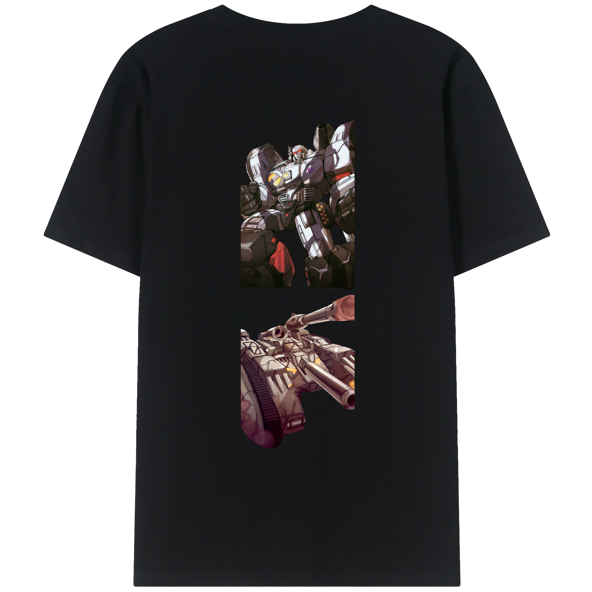 （画像用） Transformers トランスフォーマー 綿100％ メンズ半袖Tシャツ（バックプリント） 通気性