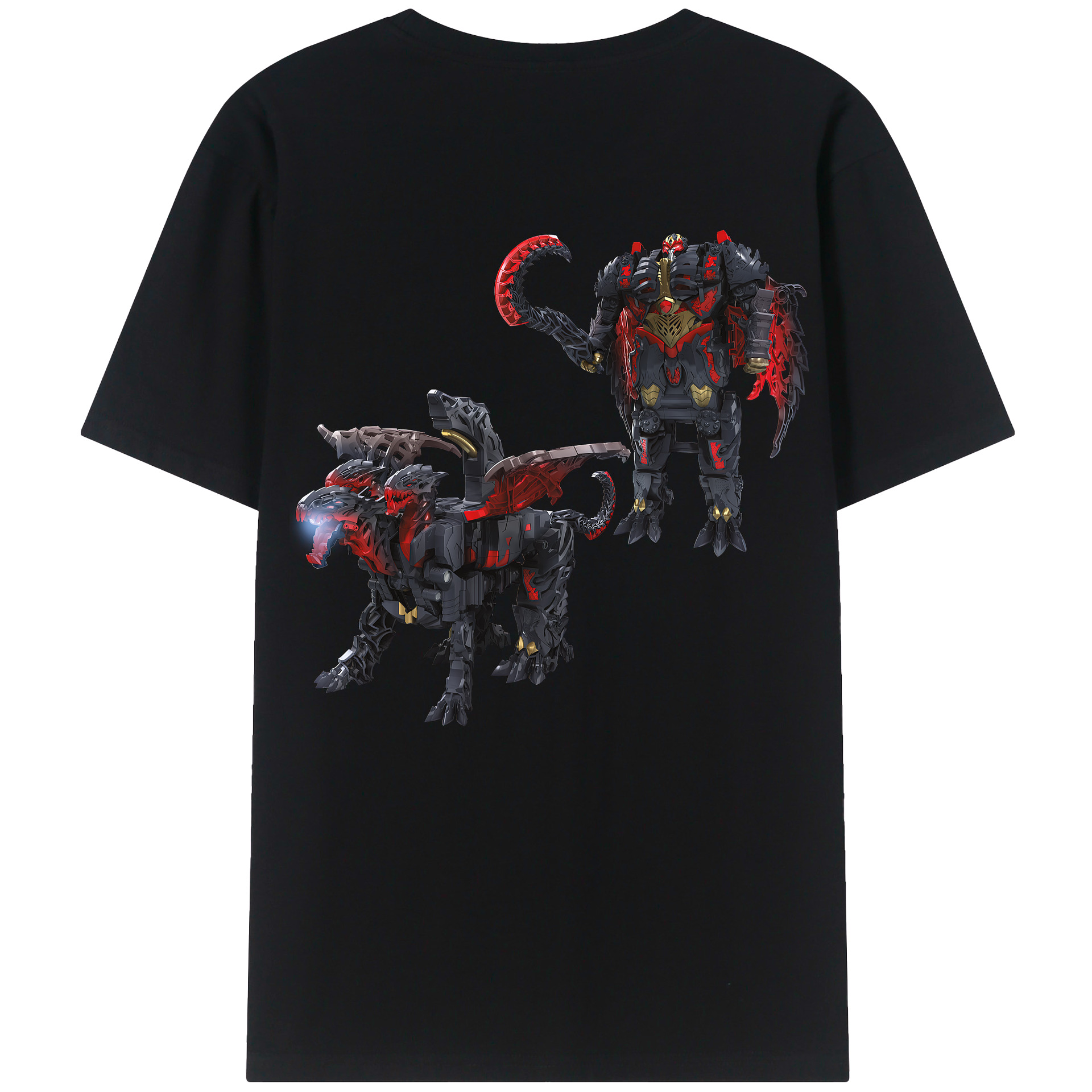 （画像用） Transformers トランスフォーマー 綿100％ メンズ半袖Tシャツ（バックプリント） 通気性