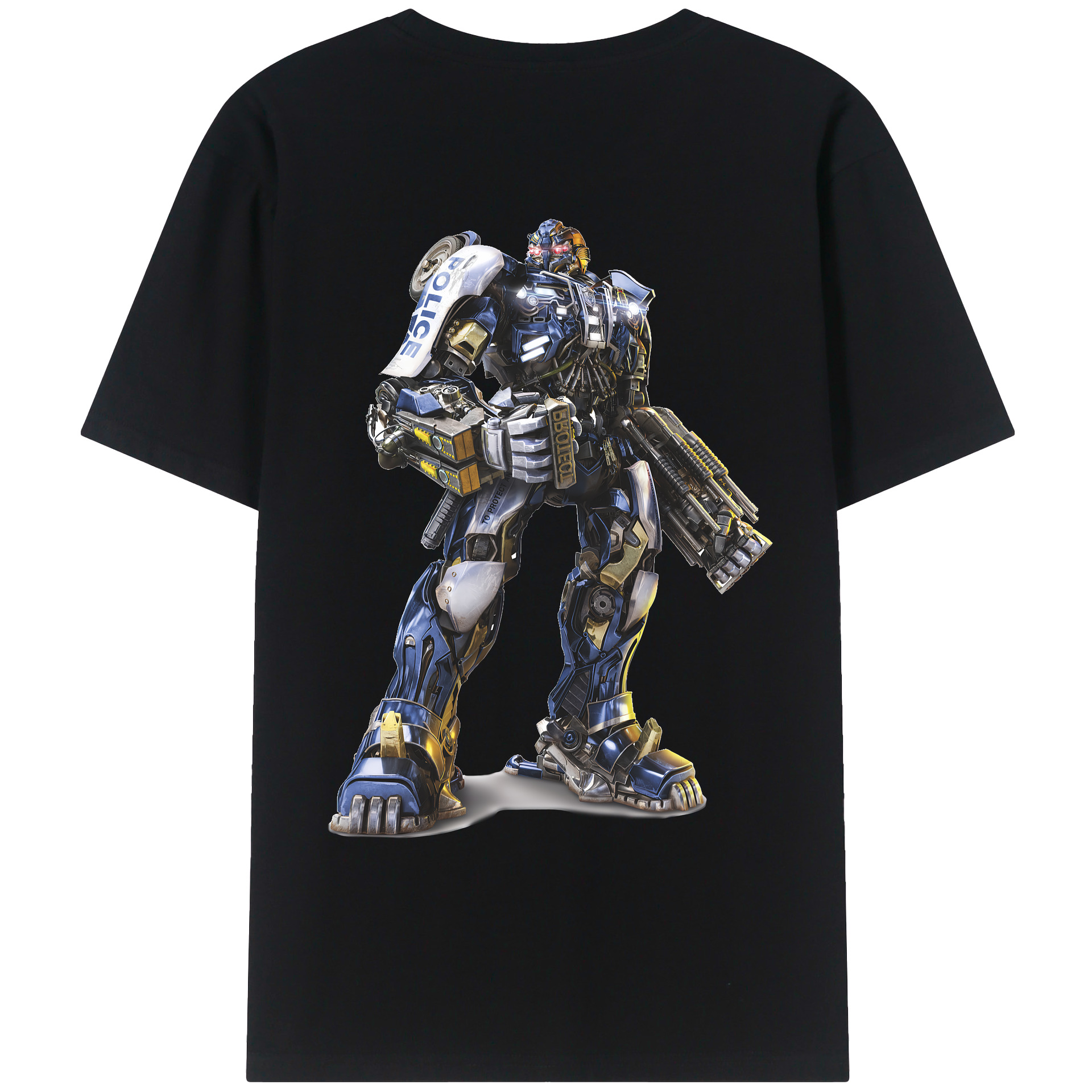 （画像用） Transformers トランスフォーマー 綿100％ メンズ半袖Tシャツ（バックプリント） 通気性