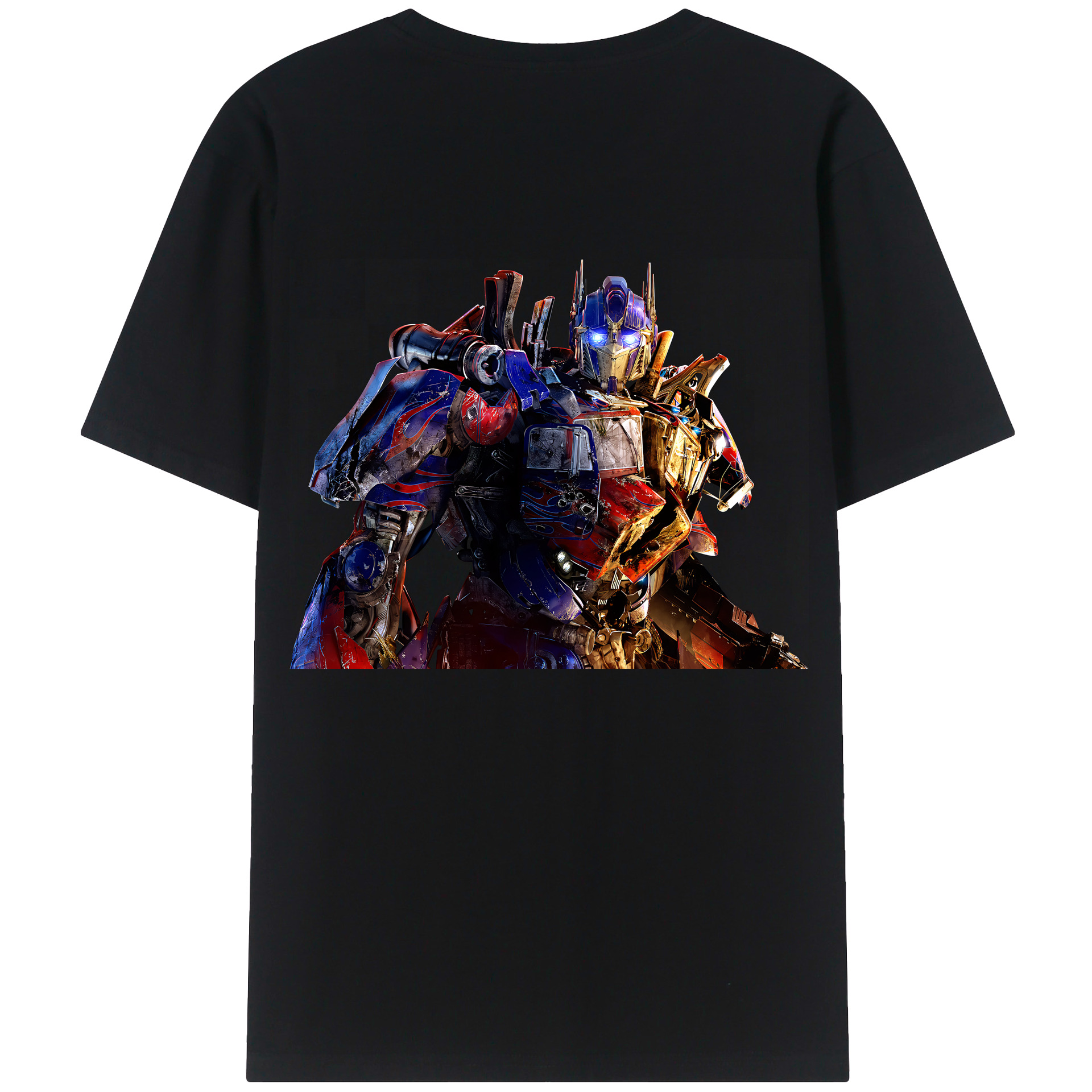 （画像用） Transformers トランスフォーマー 綿100％ メンズ半袖Tシャツ（バックプリント） 通気性