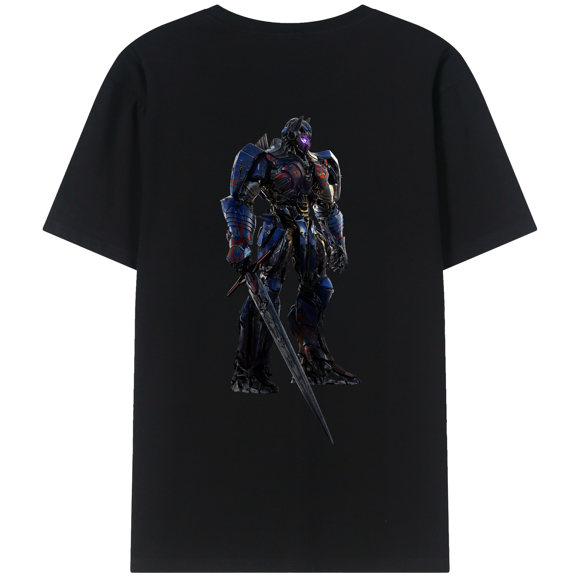 （画像用） Transformers トランスフォーマー 綿100％ メンズ半袖Tシャツ（バックプリント） 通気性