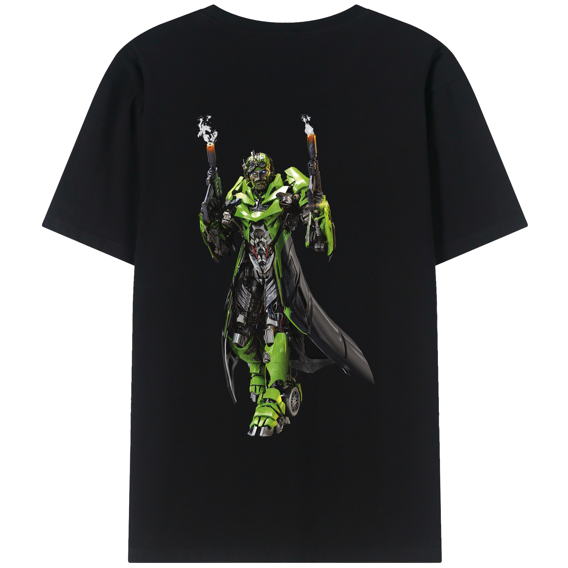 （画像用） Transformers トランスフォーマー 綿100％ メンズ半袖Tシャツ（バックプリント） 通気性