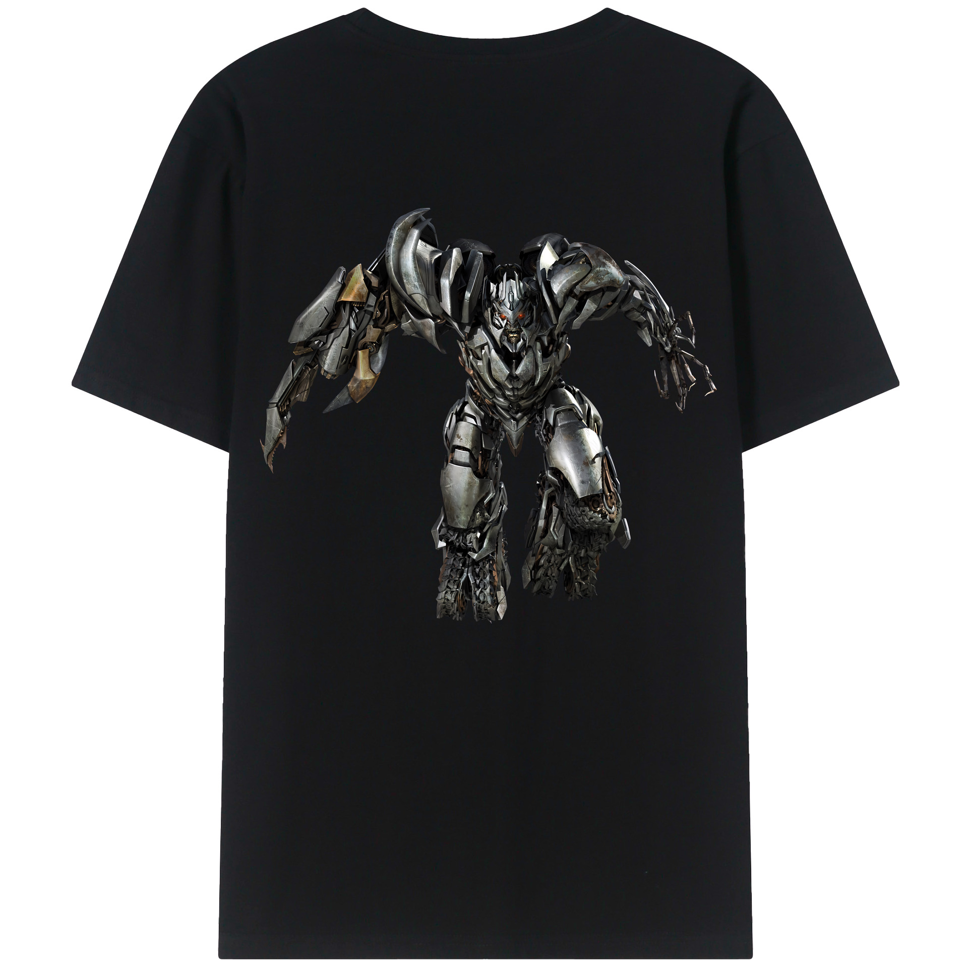 （画像用） Transformers トランスフォーマー 綿100％ メンズ半袖Tシャツ（バックプリント） 通気性