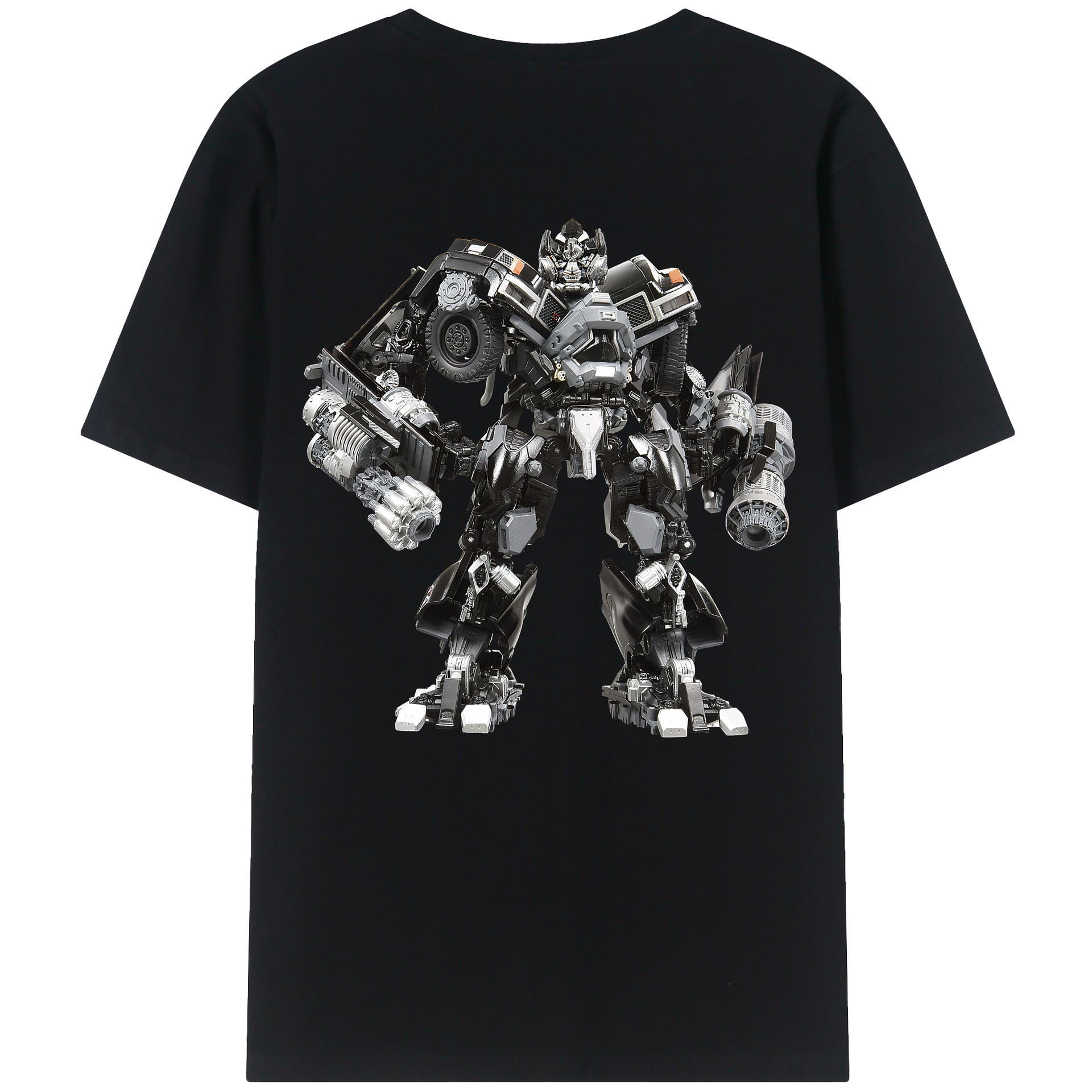 （画像用） Transformers トランスフォーマー 綿100％ メンズ半袖Tシャツ（バックプリント） 通気性