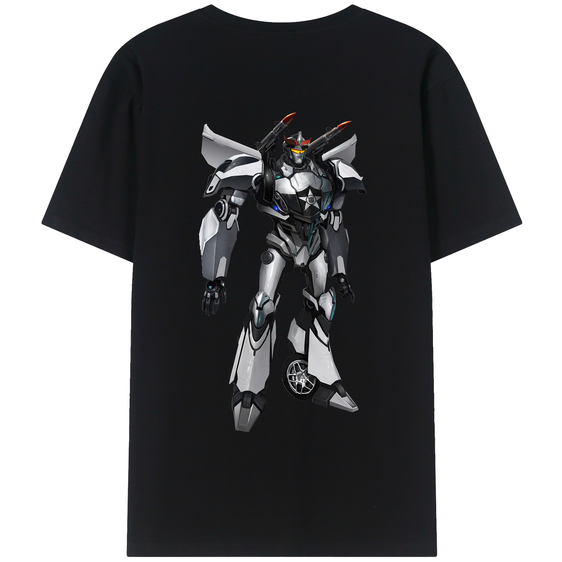 （画像用） Transformers トランスフォーマー 綿100％ メンズ半袖Tシャツ（バックプリント） 通気性