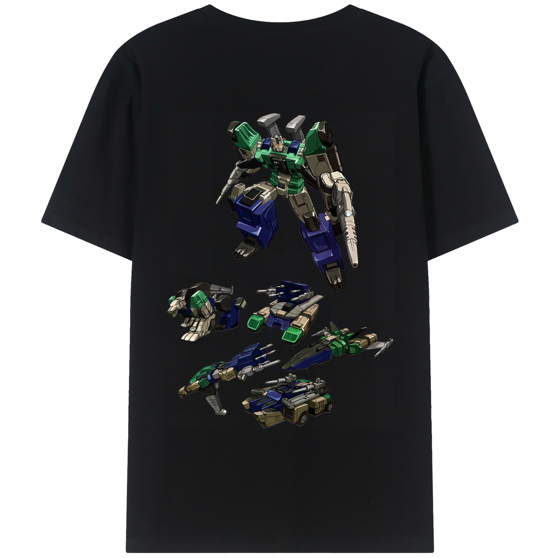 （画像用） Transformers トランスフォーマー 綿100％ メンズ半袖Tシャツ（バックプリント） 通気性