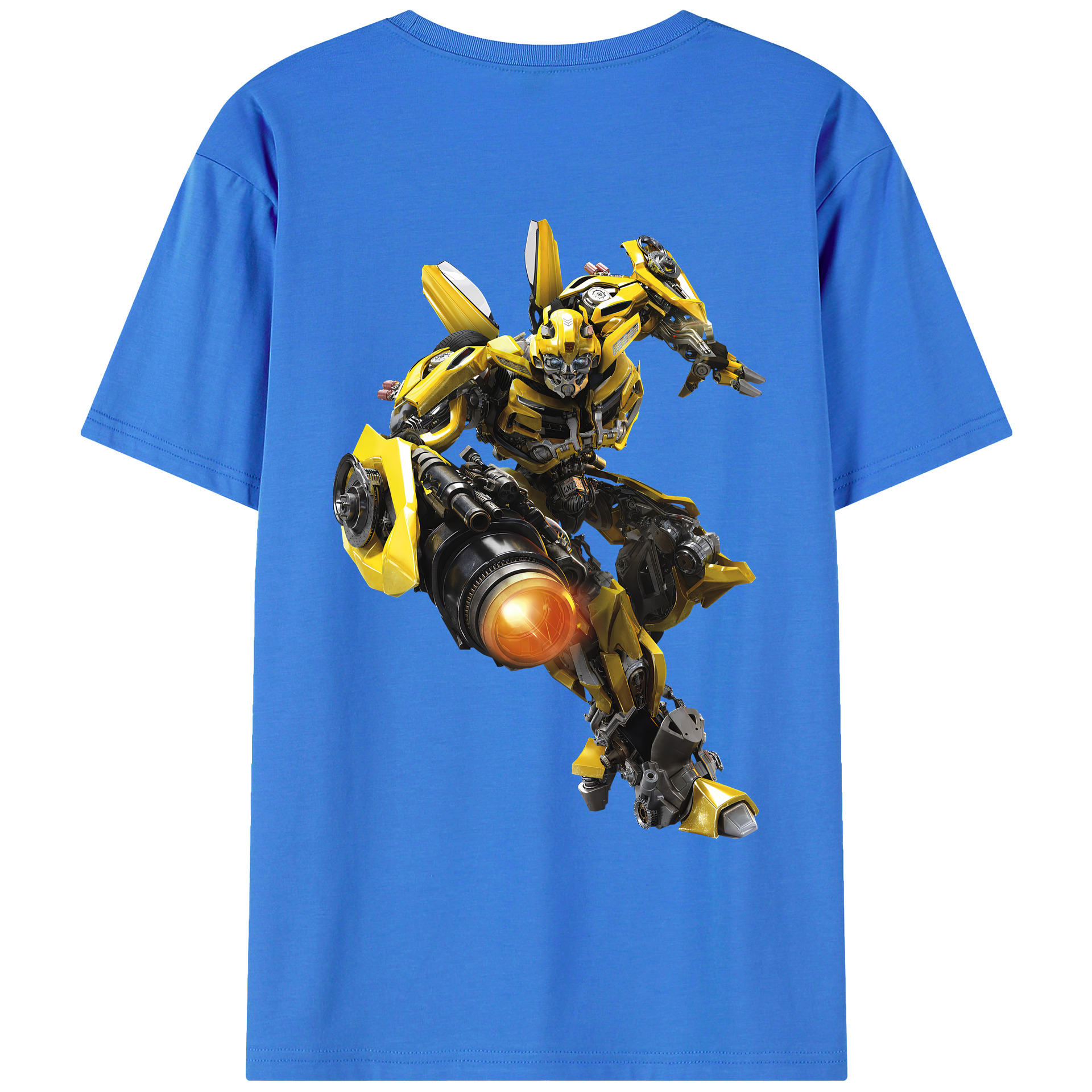 （画像用） Transformers トランスフォーマー 綿100％ メンズ半袖Tシャツ（バックプリント） 通気性