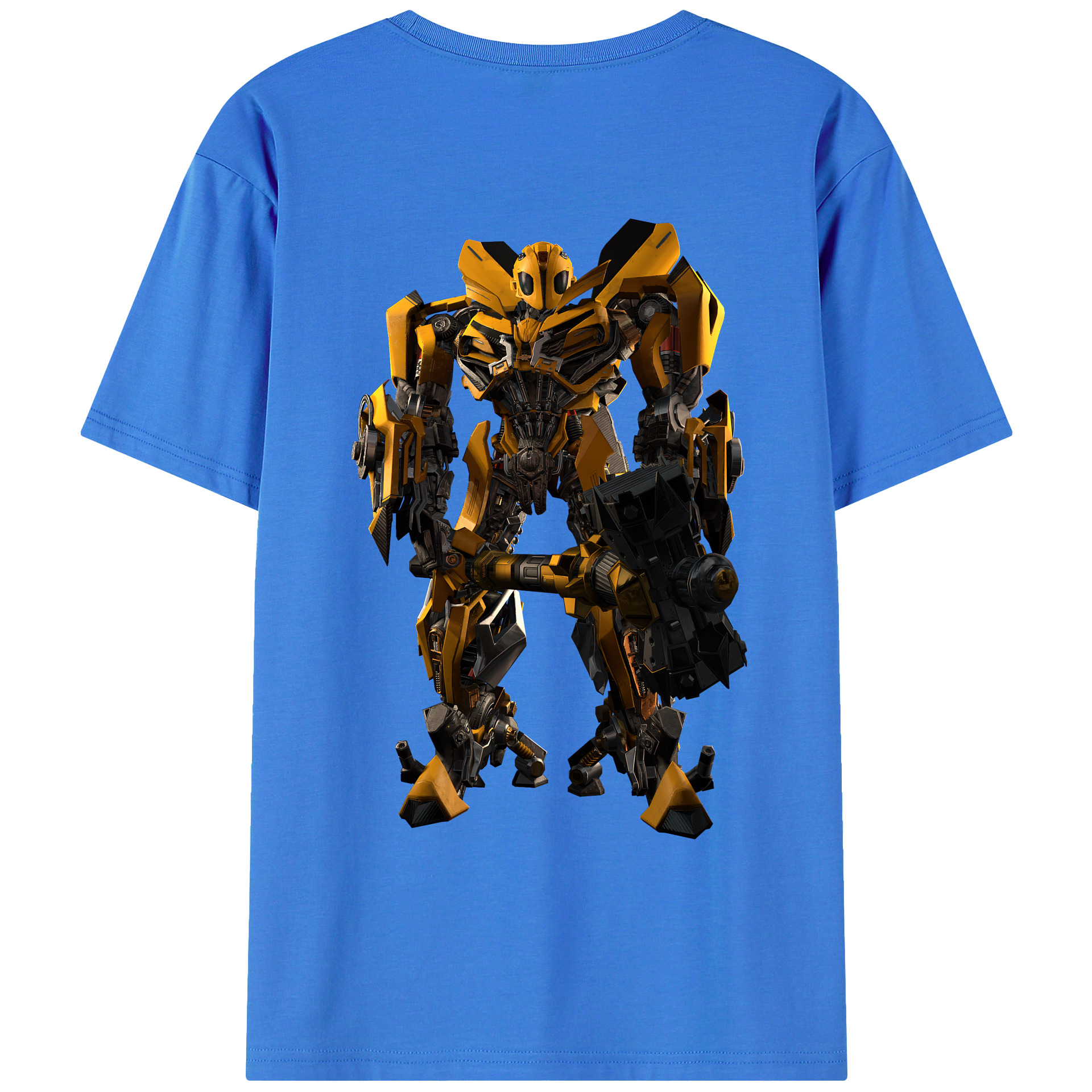 （画像用） Transformers トランスフォーマー 綿100％ メンズ半袖Tシャツ（バックプリント） 通気性