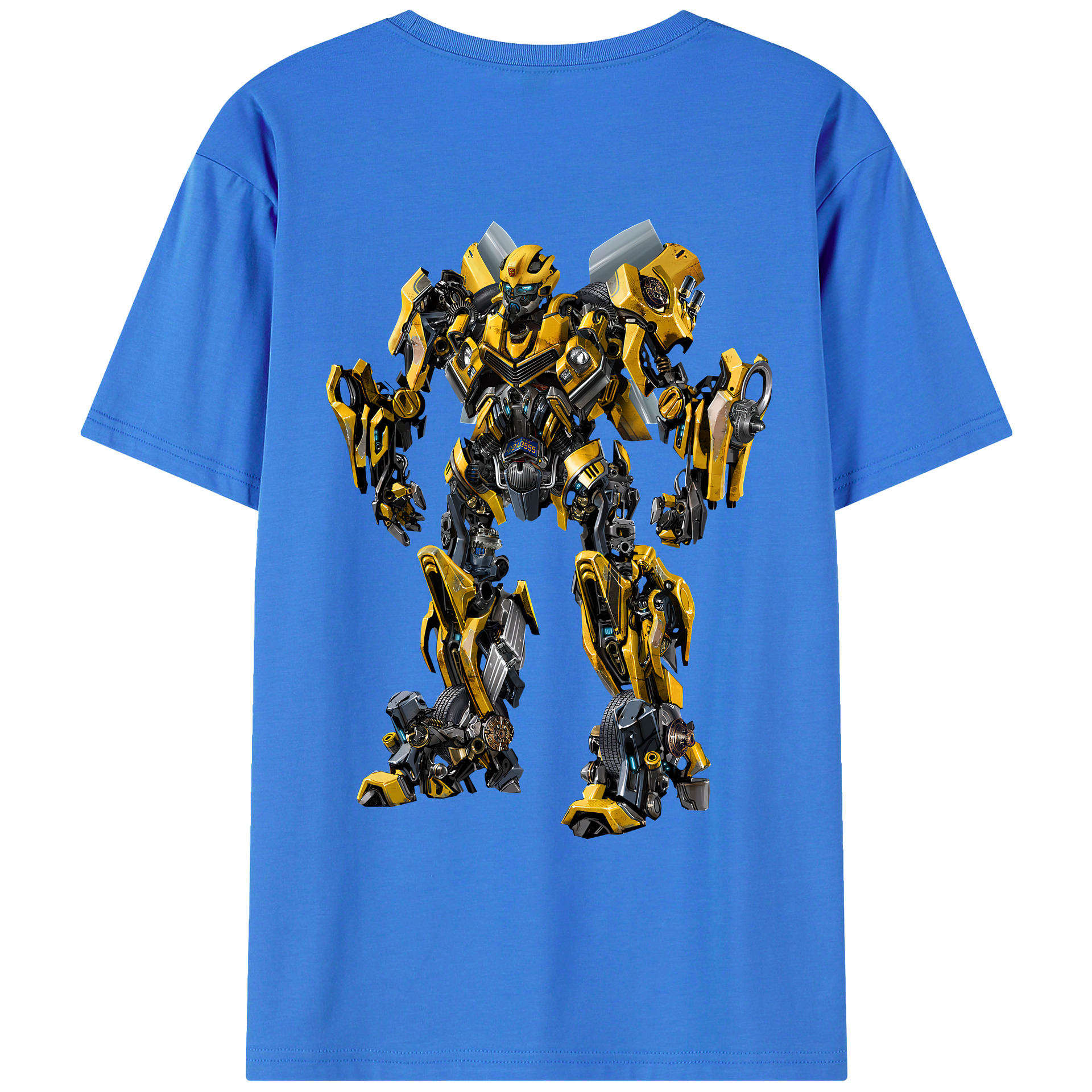 （画像用） Transformers トランスフォーマー 綿100％ メンズ半袖Tシャツ（バックプリント） 通気性