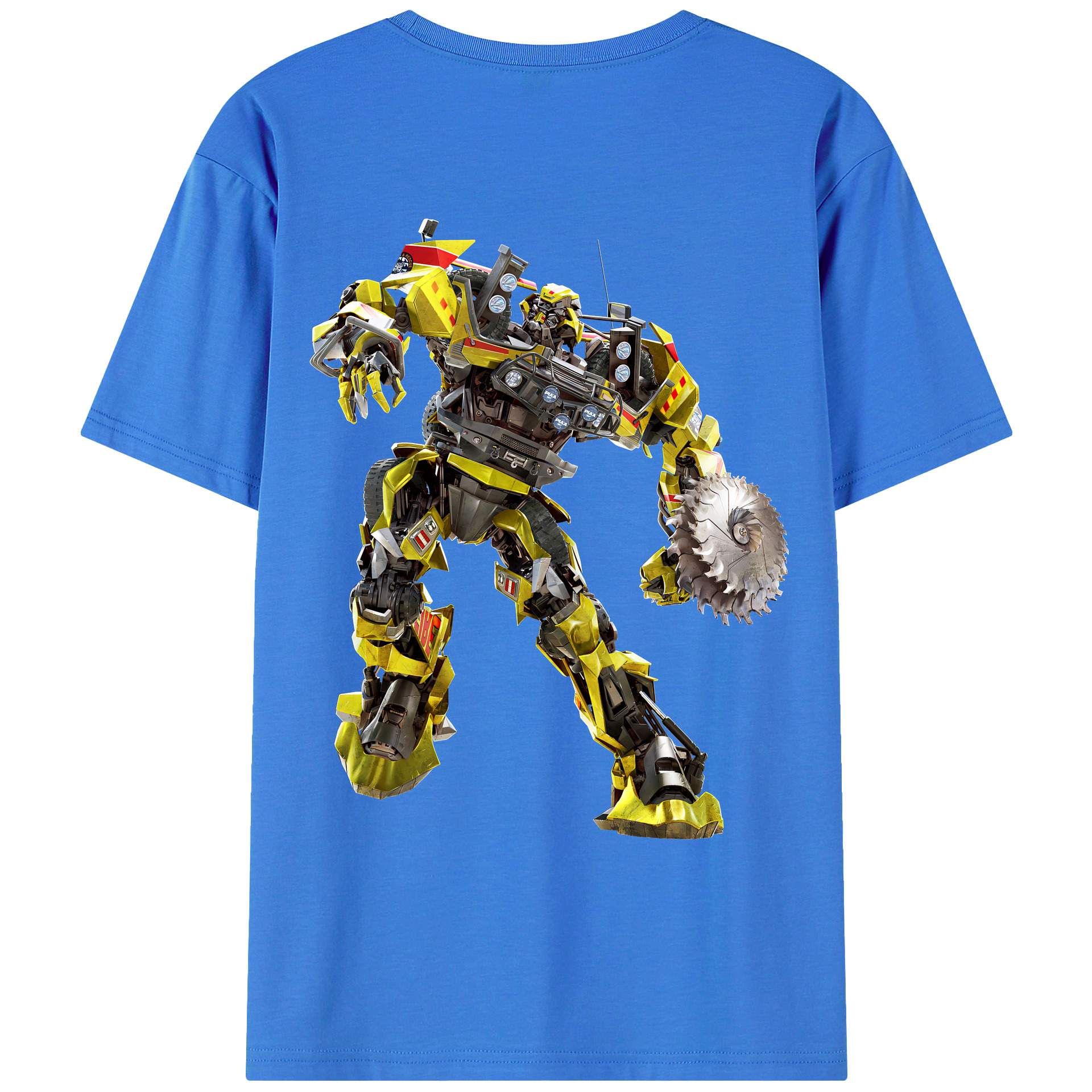 （画像用） Transformers トランスフォーマー 綿100％ メンズ半袖Tシャツ（バックプリント） 通気性