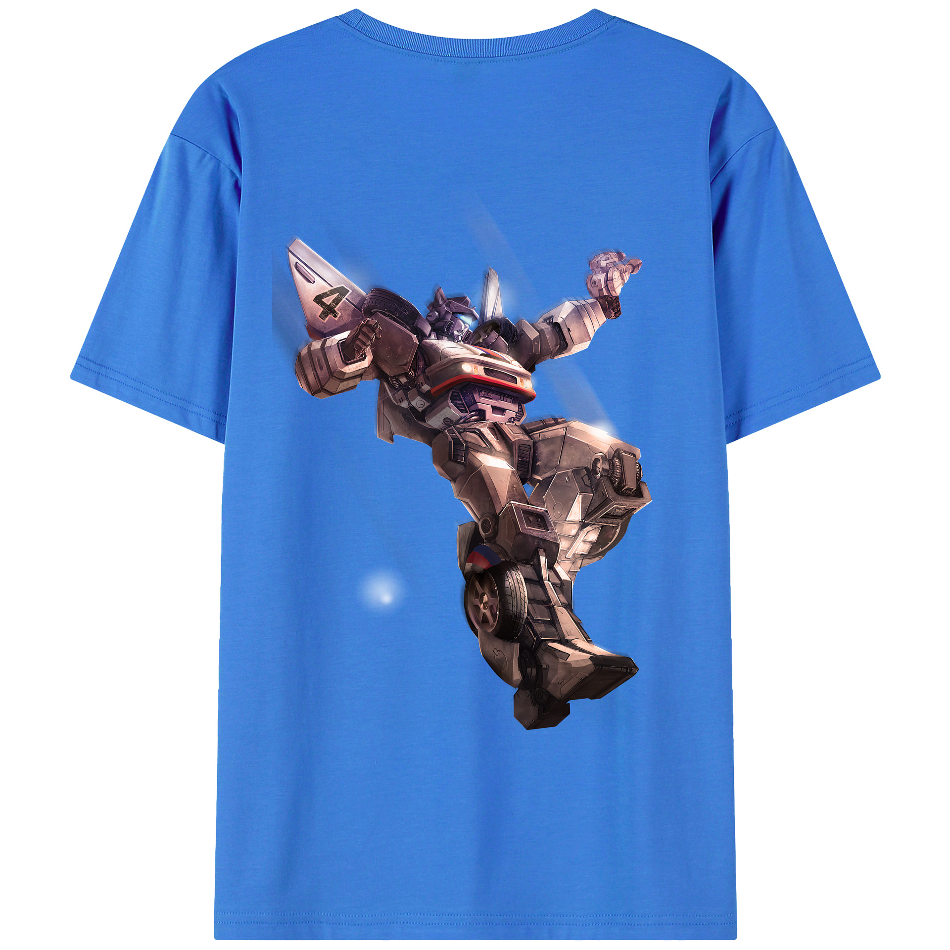 （画像用） Transformers トランスフォーマー 綿100％ メンズ半袖Tシャツ（バックプリント） 通気性