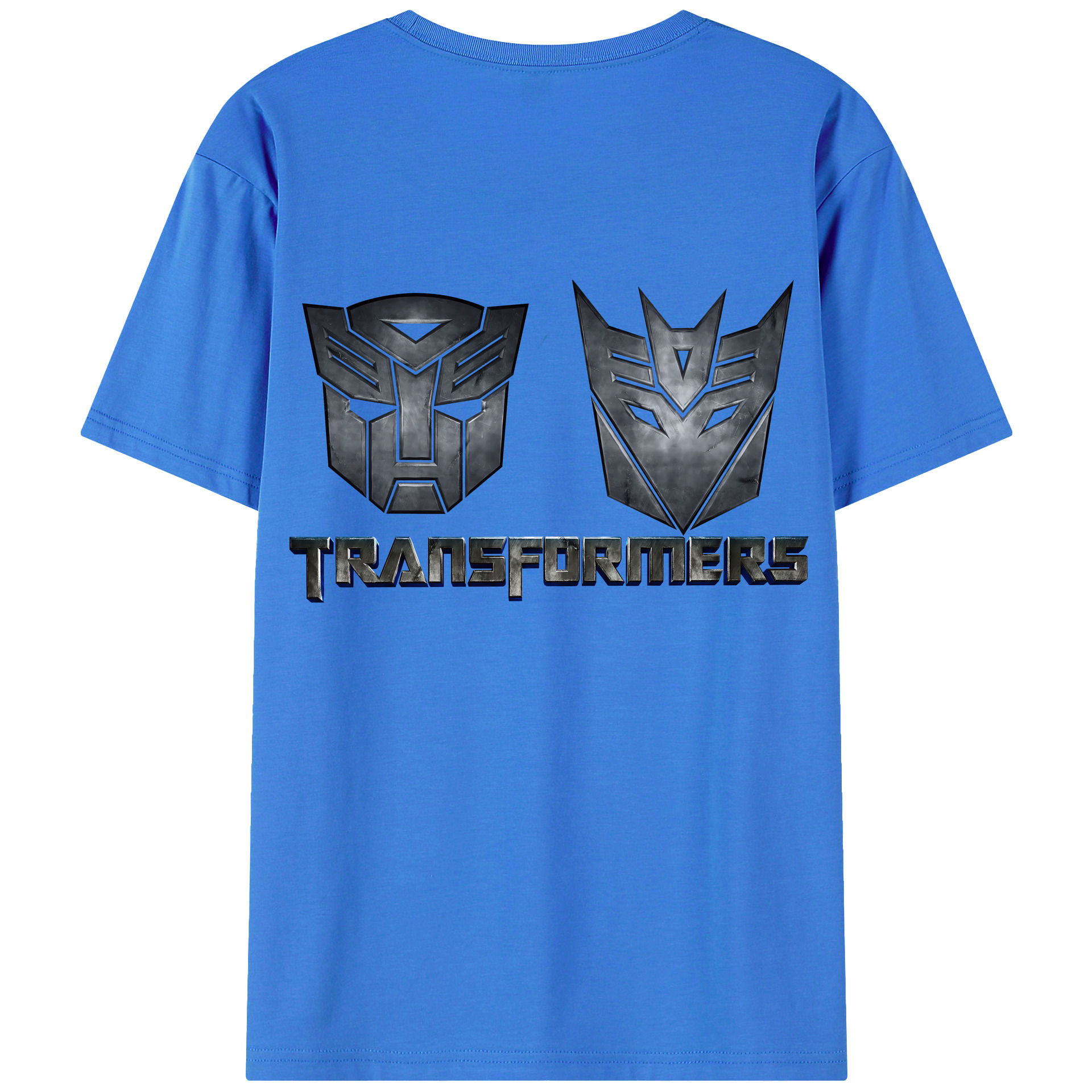 （画像用） Transformers トランスフォーマー 綿100％ メンズ半袖Tシャツ（バックプリント） 通気性