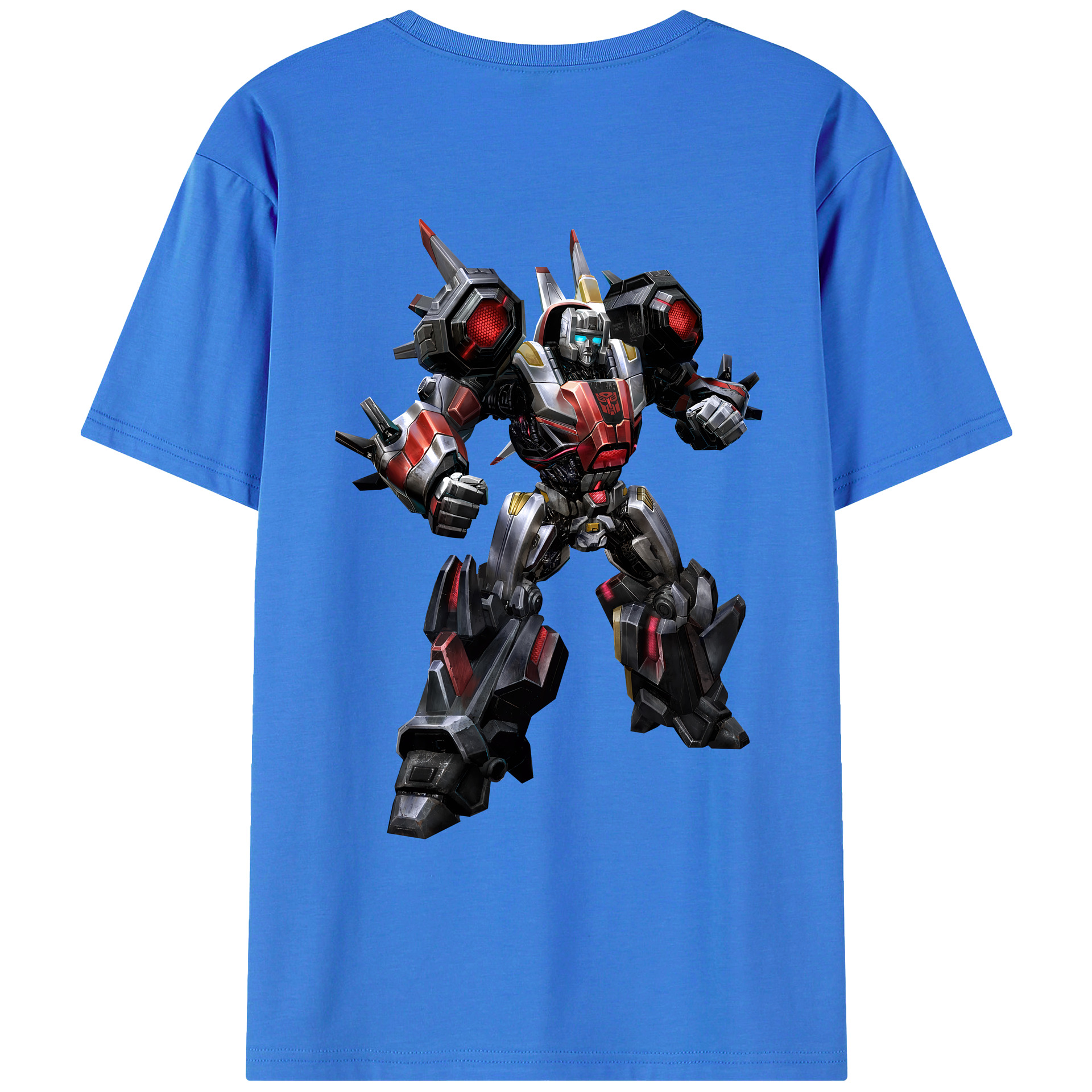 （画像用） Transformers トランスフォーマー 綿100％ メンズ半袖Tシャツ（バックプリント） 通気性
