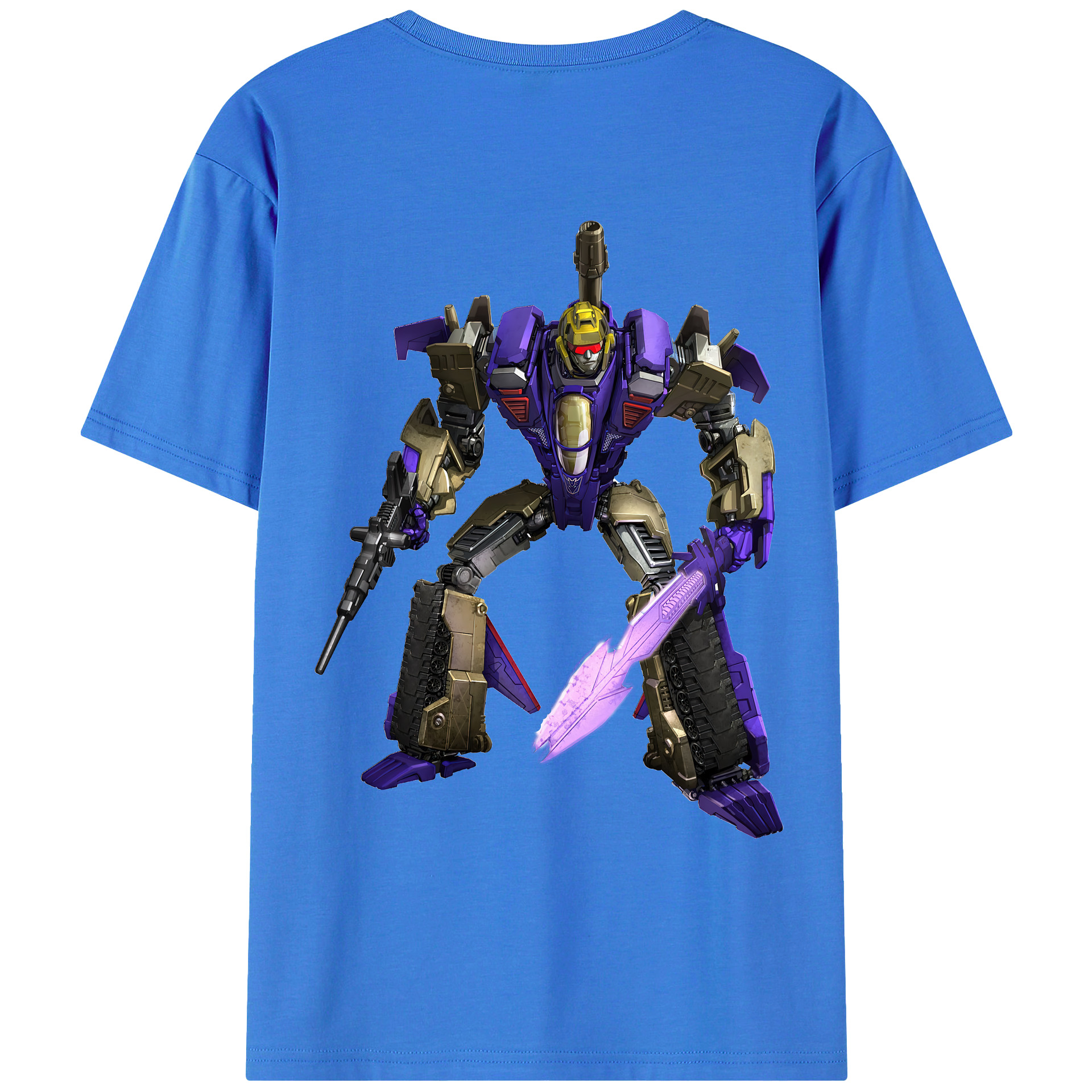 （画像用） Transformers トランスフォーマー 綿100％ メンズ半袖Tシャツ（バックプリント） 通気性