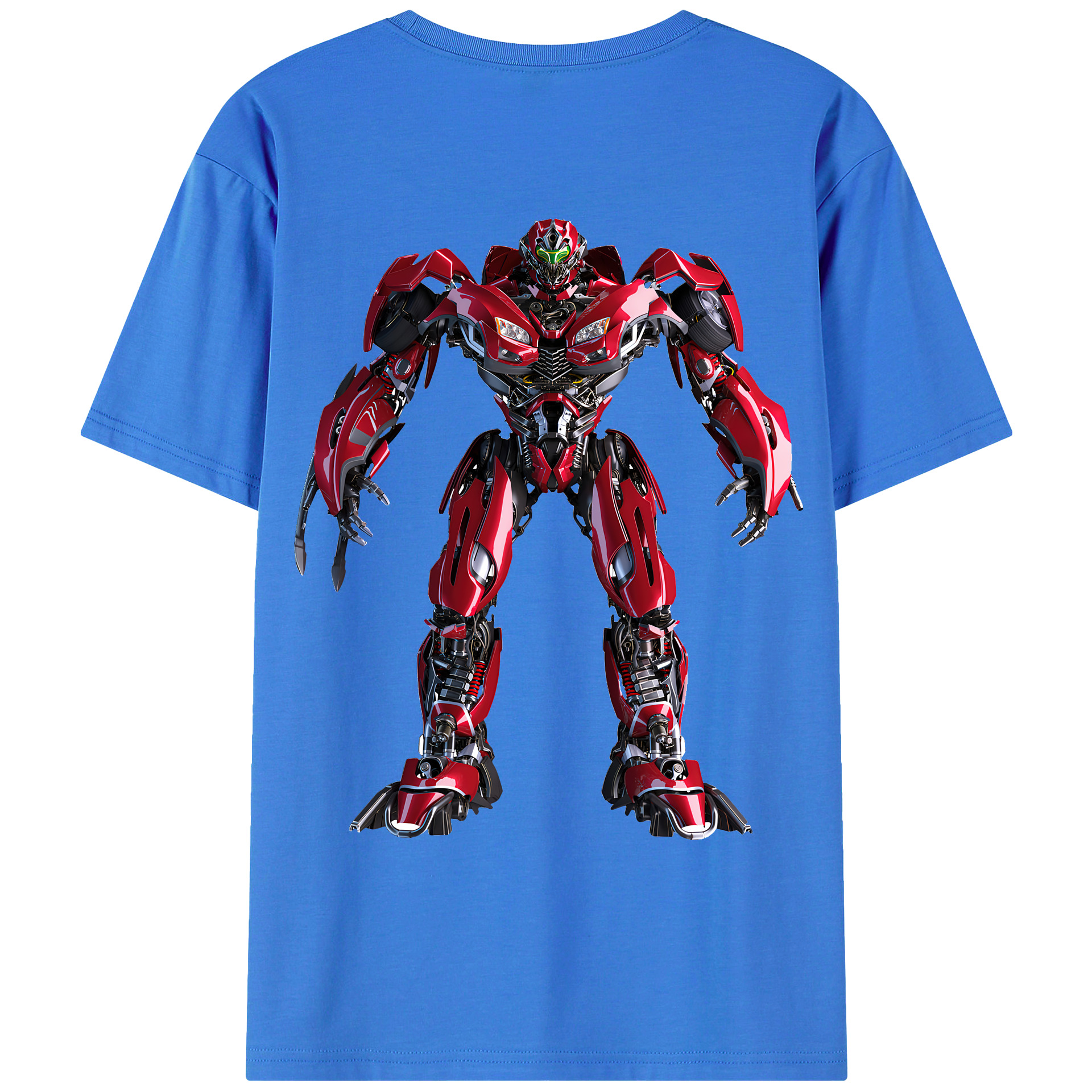 （画像用） Transformers トランスフォーマー 綿100％ メンズ半袖Tシャツ（バックプリント） 通気性