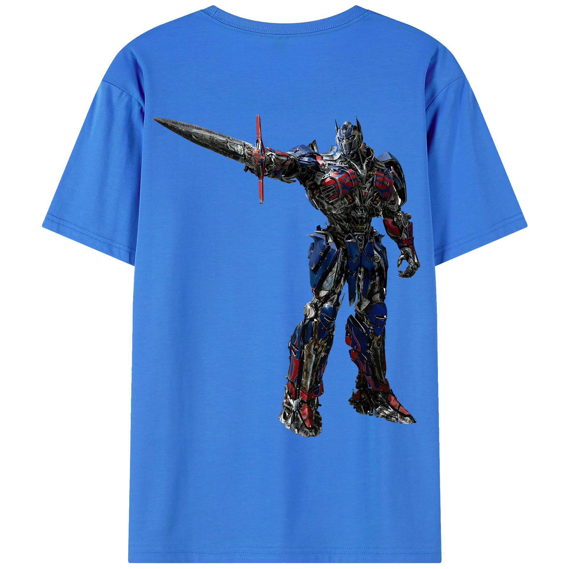 （画像用） Transformers トランスフォーマー 綿100％ メンズ半袖Tシャツ（バックプリント） 通気性