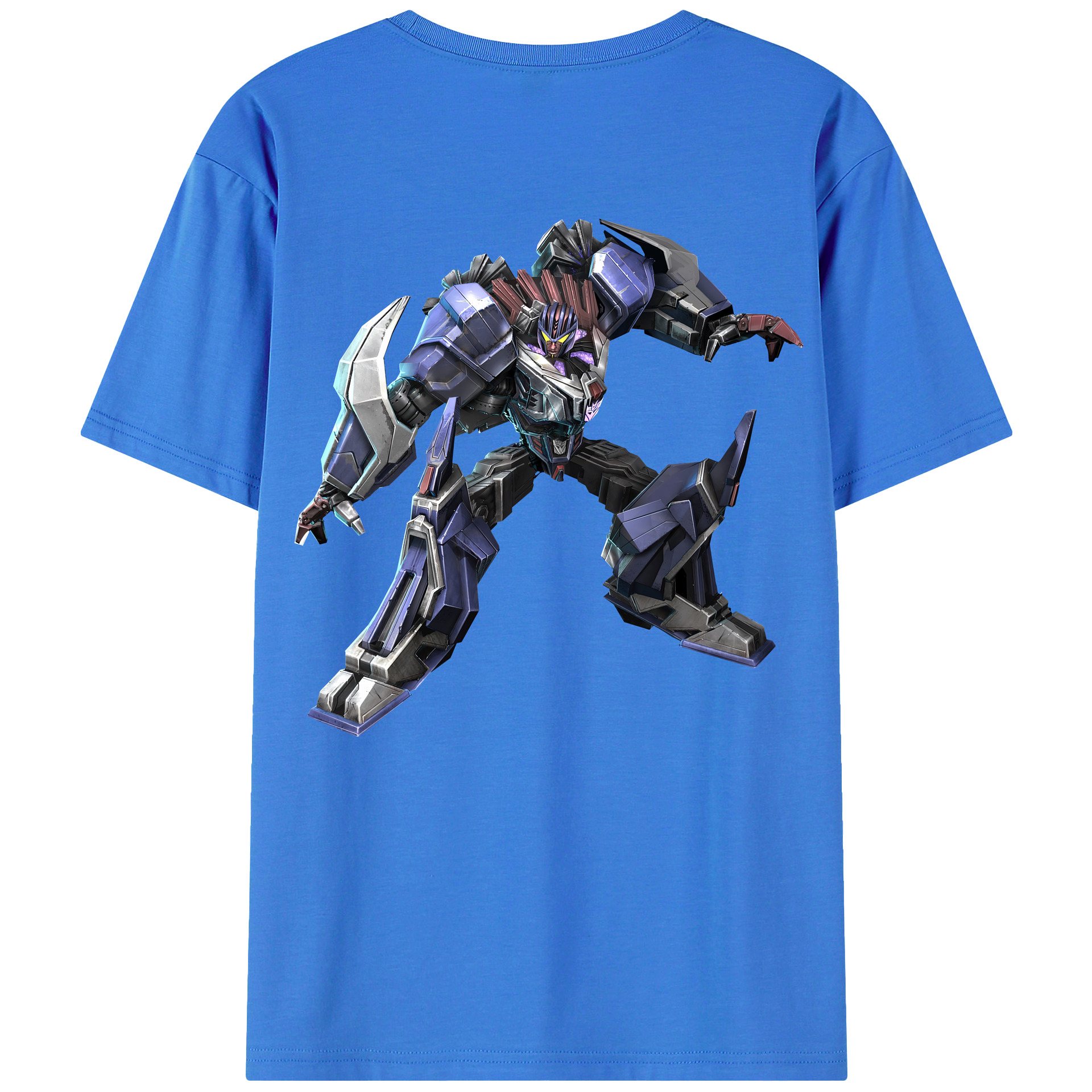 （画像用） Transformers トランスフォーマー 綿100％ メンズ半袖Tシャツ（バックプリント） 通気性