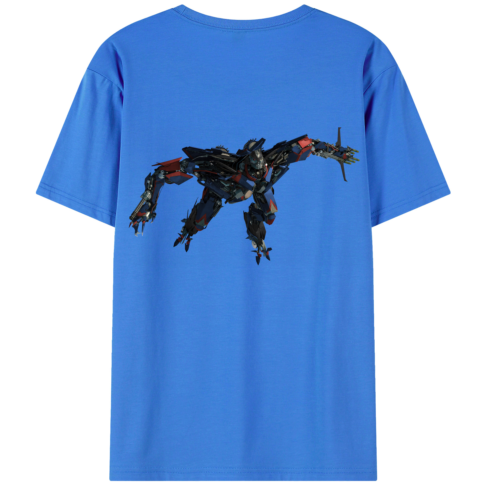 （画像用） Transformers トランスフォーマー 綿100％ メンズ半袖Tシャツ（バックプリント） 通気性