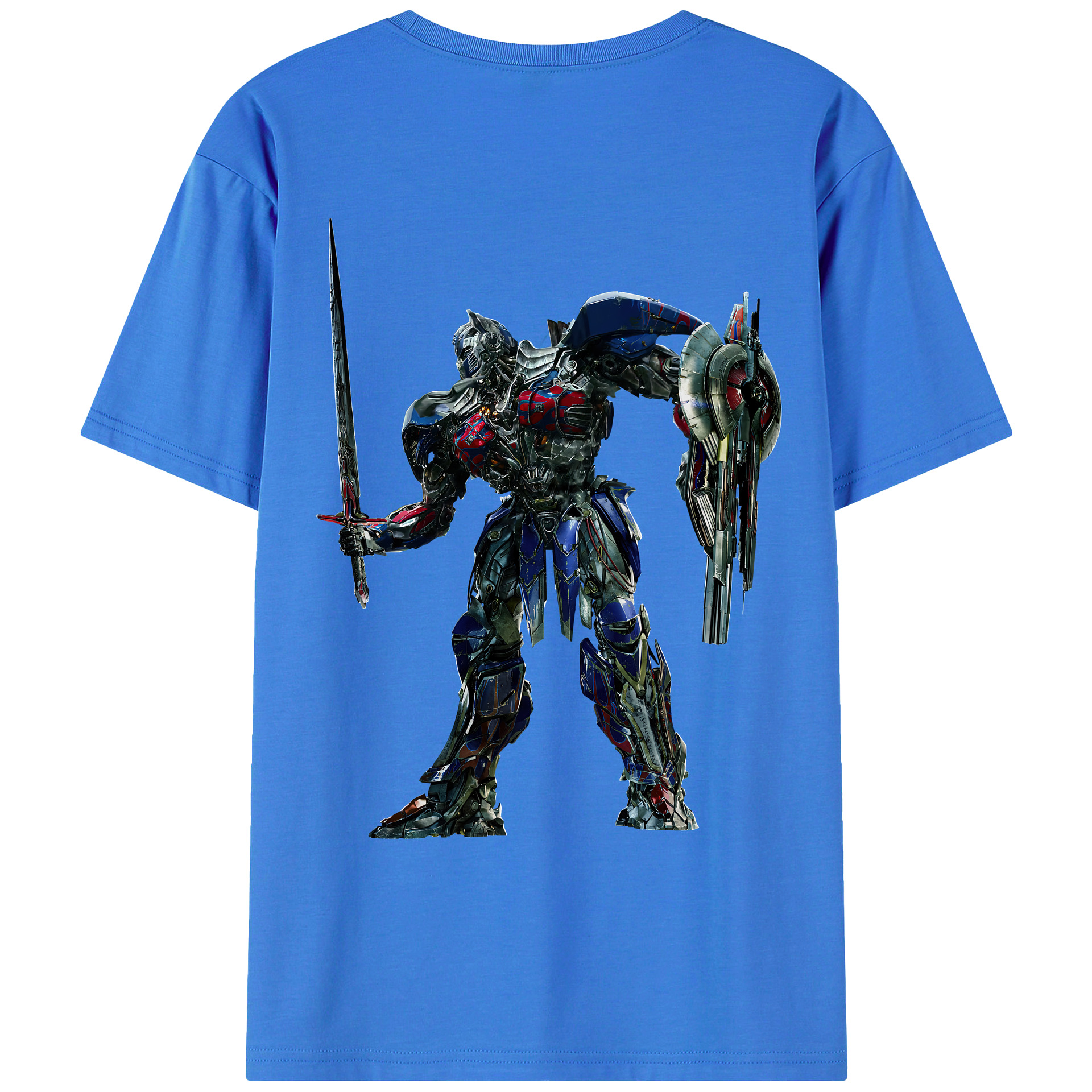 （画像用） Transformers トランスフォーマー 綿100％ メンズ半袖Tシャツ（バックプリント） 通気性