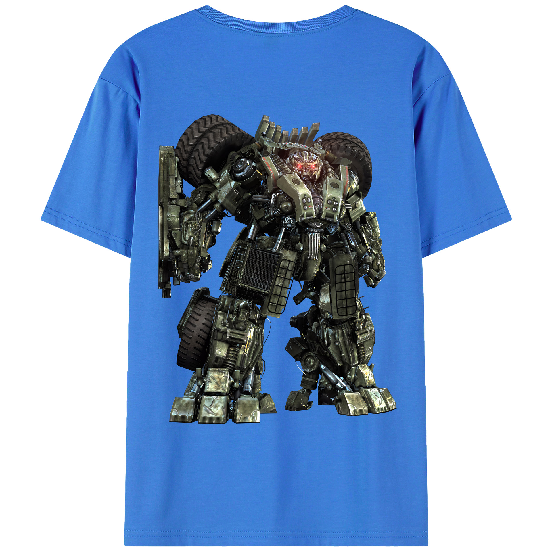 （画像用） Transformers トランスフォーマー 綿100％ メンズ半袖Tシャツ（バックプリント） 通気性