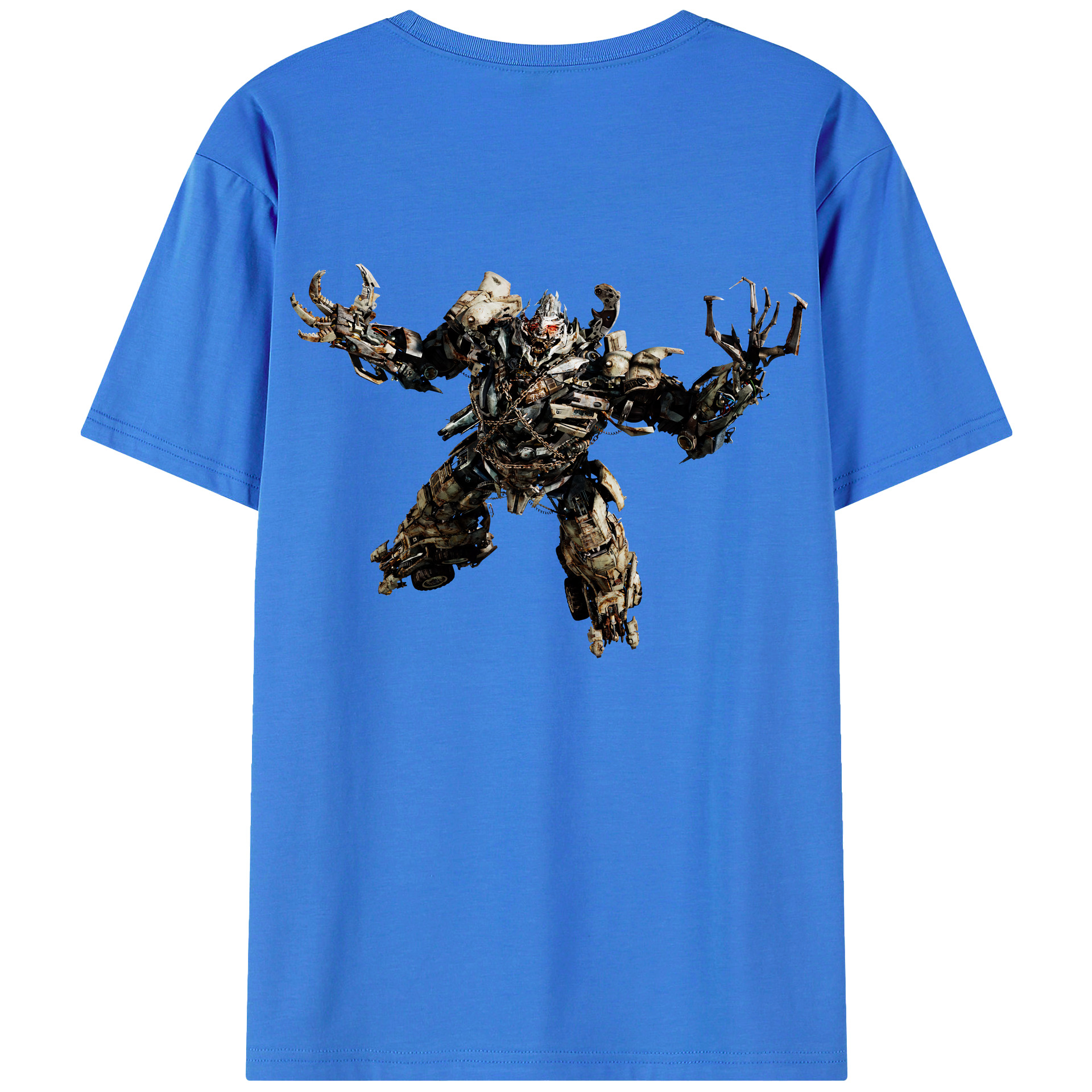 （画像用） Transformers トランスフォーマー 綿100％ メンズ半袖Tシャツ（バックプリント） 通気性