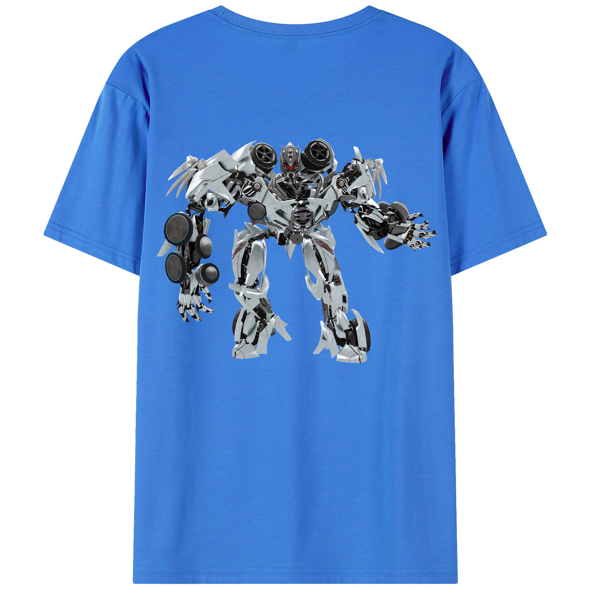 （画像用） Transformers トランスフォーマー 綿100％ メンズ半袖Tシャツ（バックプリント） 通気性