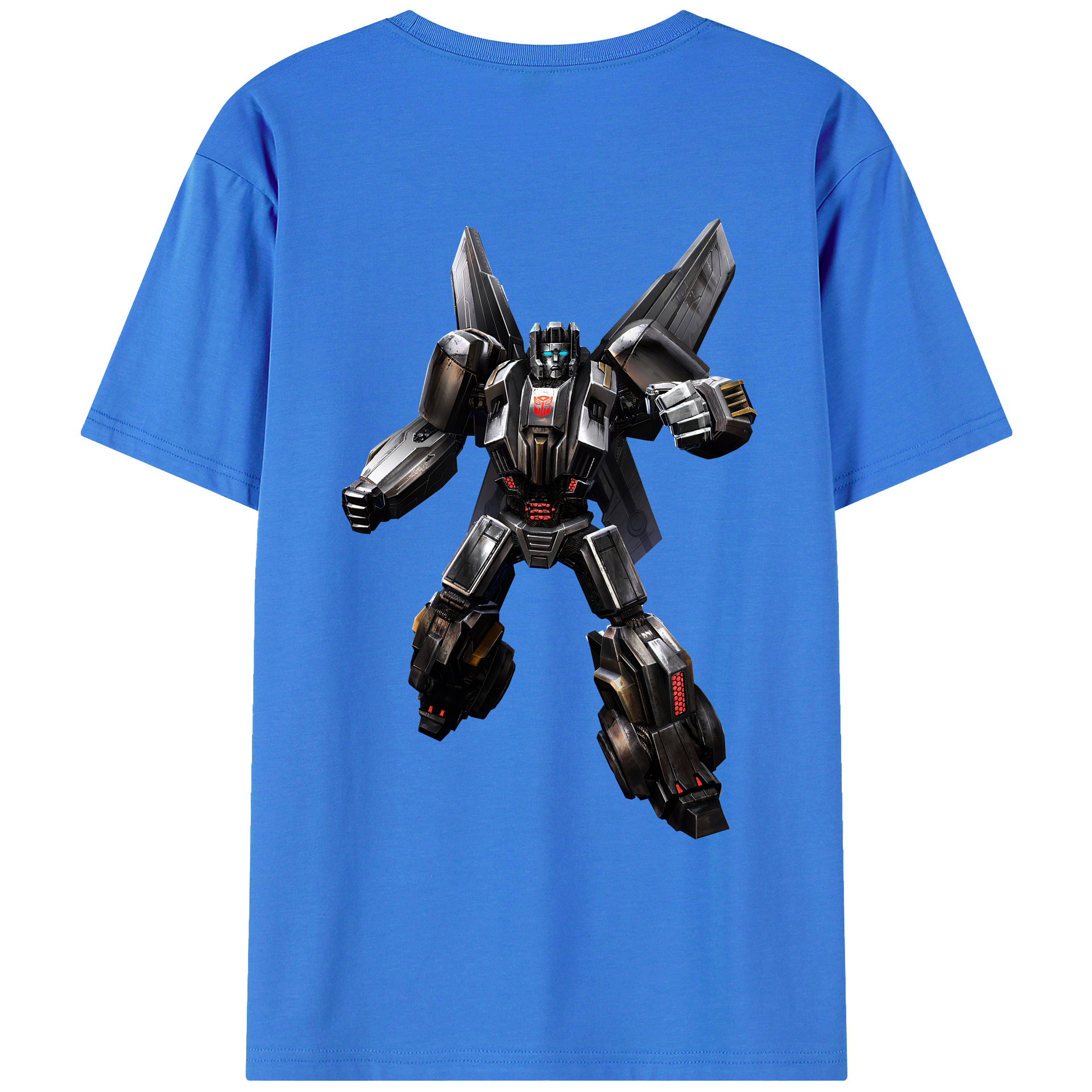 （画像用） Transformers トランスフォーマー 綿100％ メンズ半袖Tシャツ（バックプリント） 通気性