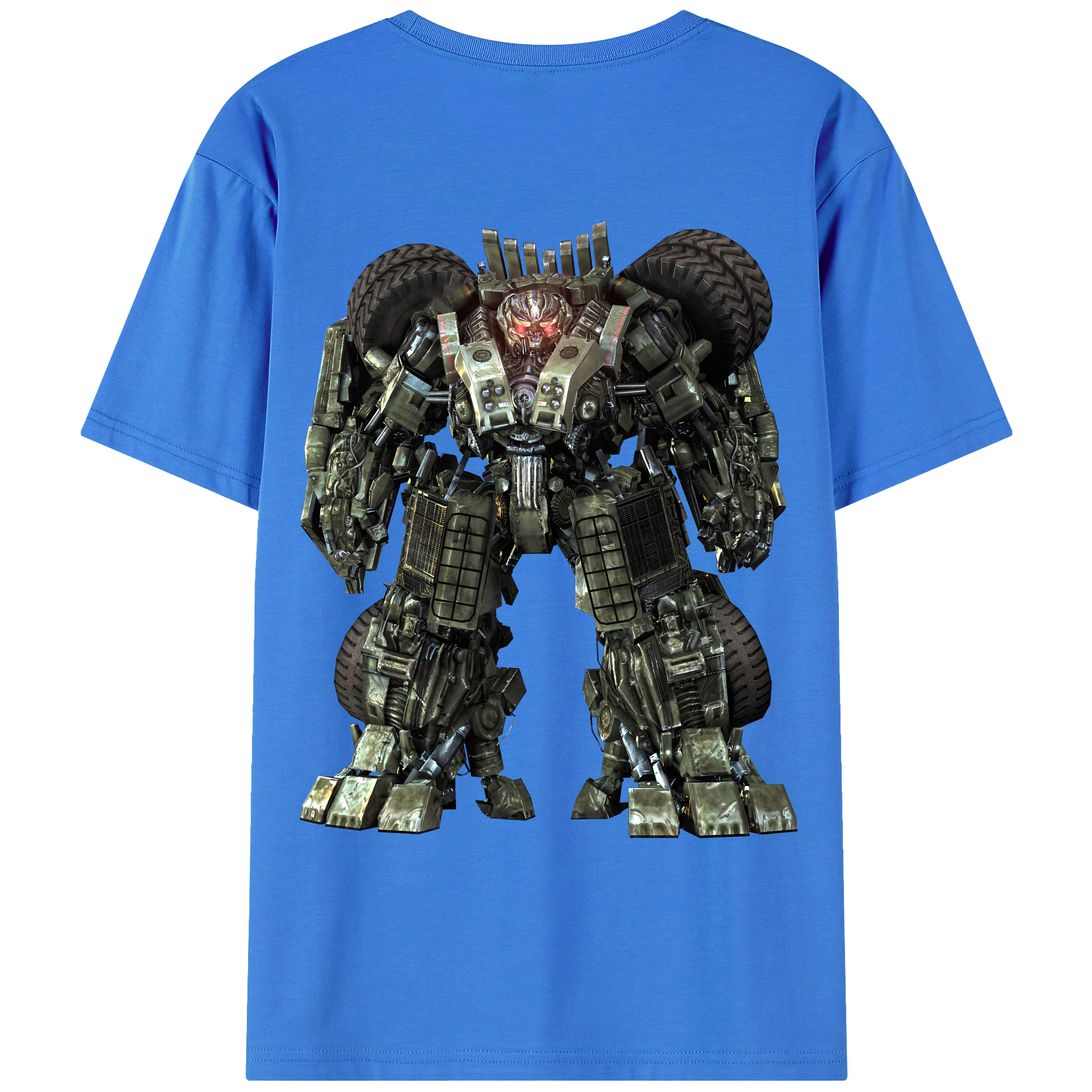 （画像用） Transformers トランスフォーマー 綿100％ メンズ半袖Tシャツ（バックプリント） 通気性