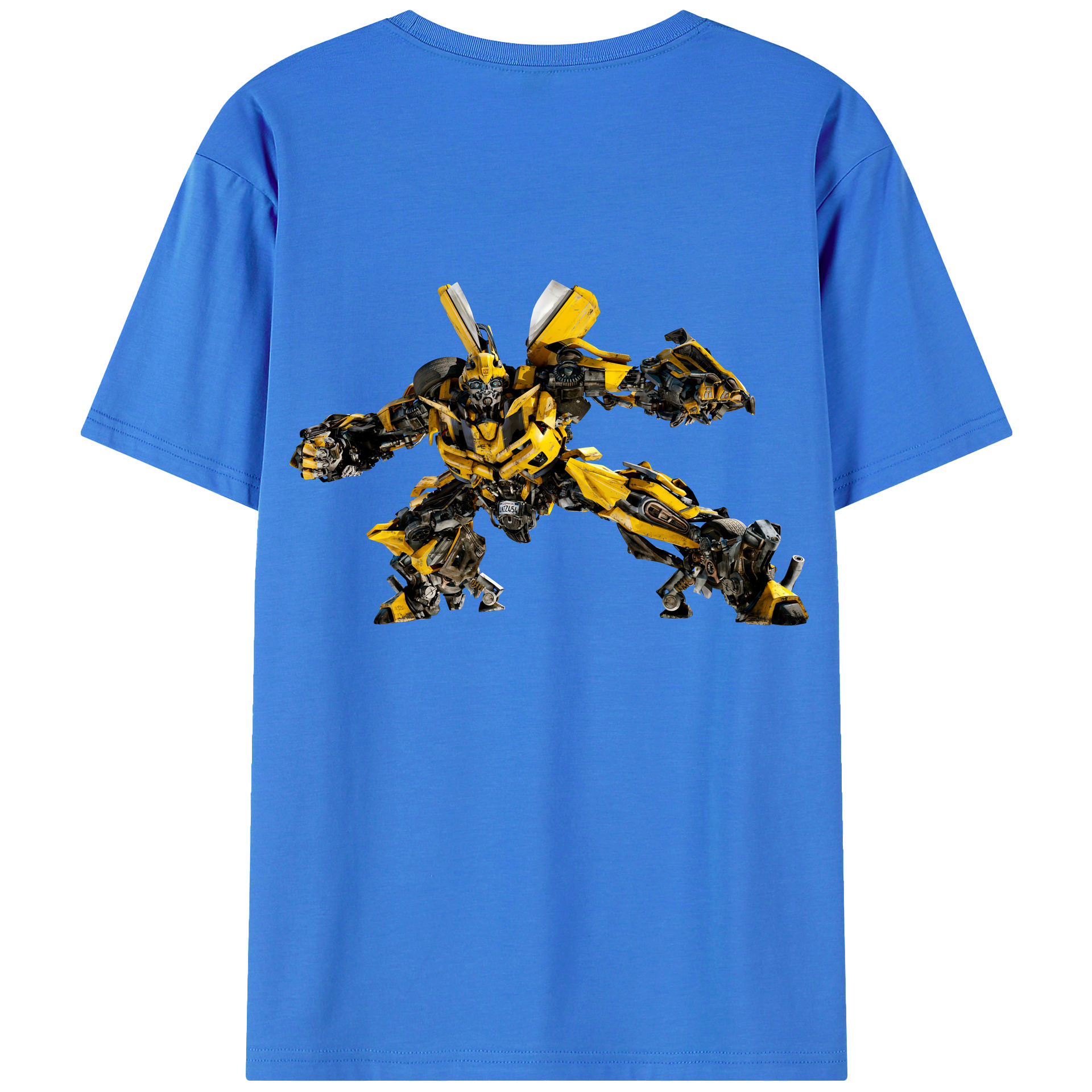 （画像用） Transformers トランスフォーマー 綿100％ メンズ半袖Tシャツ（バックプリント） 通気性