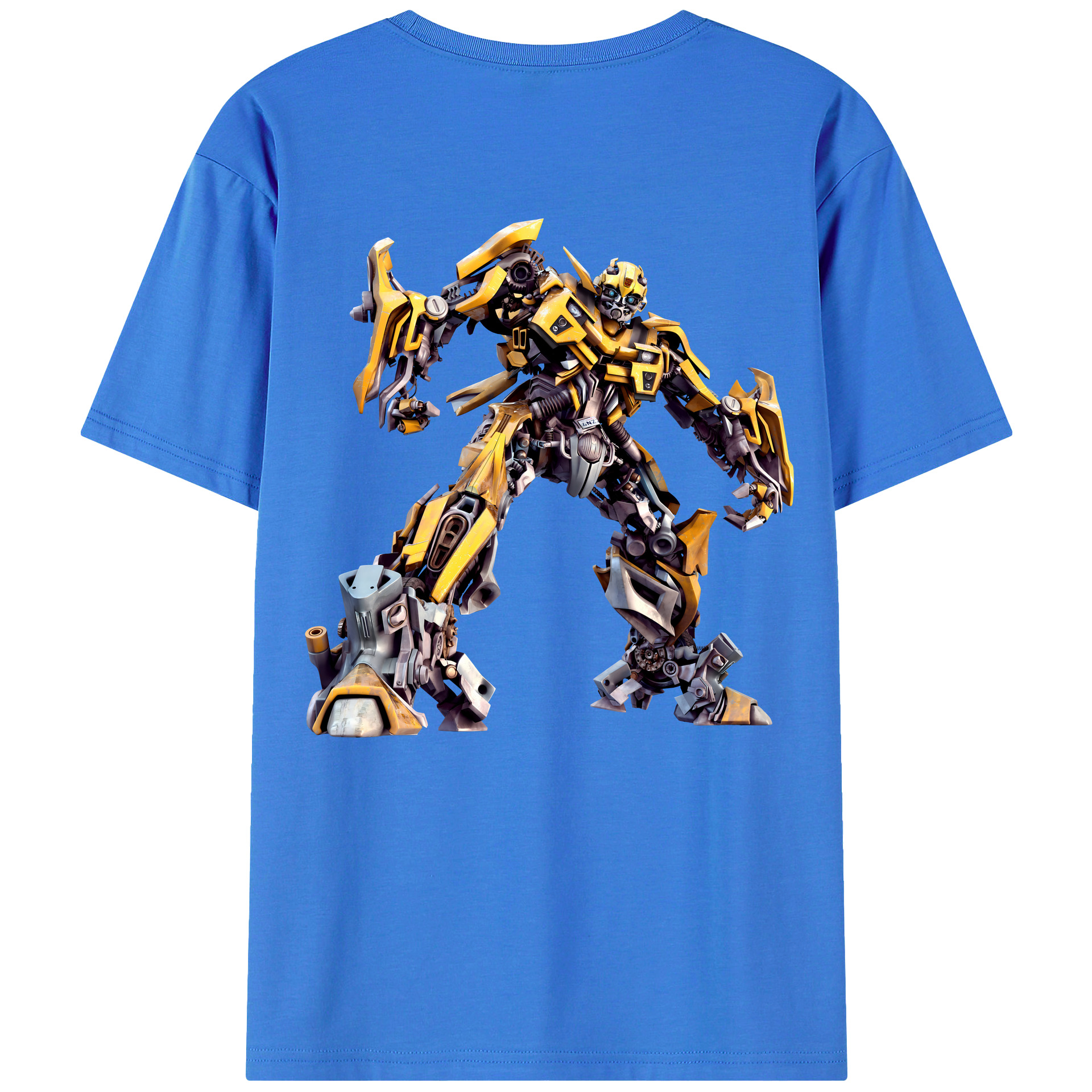 （画像用） Transformers トランスフォーマー 綿100％ メンズ半袖Tシャツ（バックプリント） 通気性