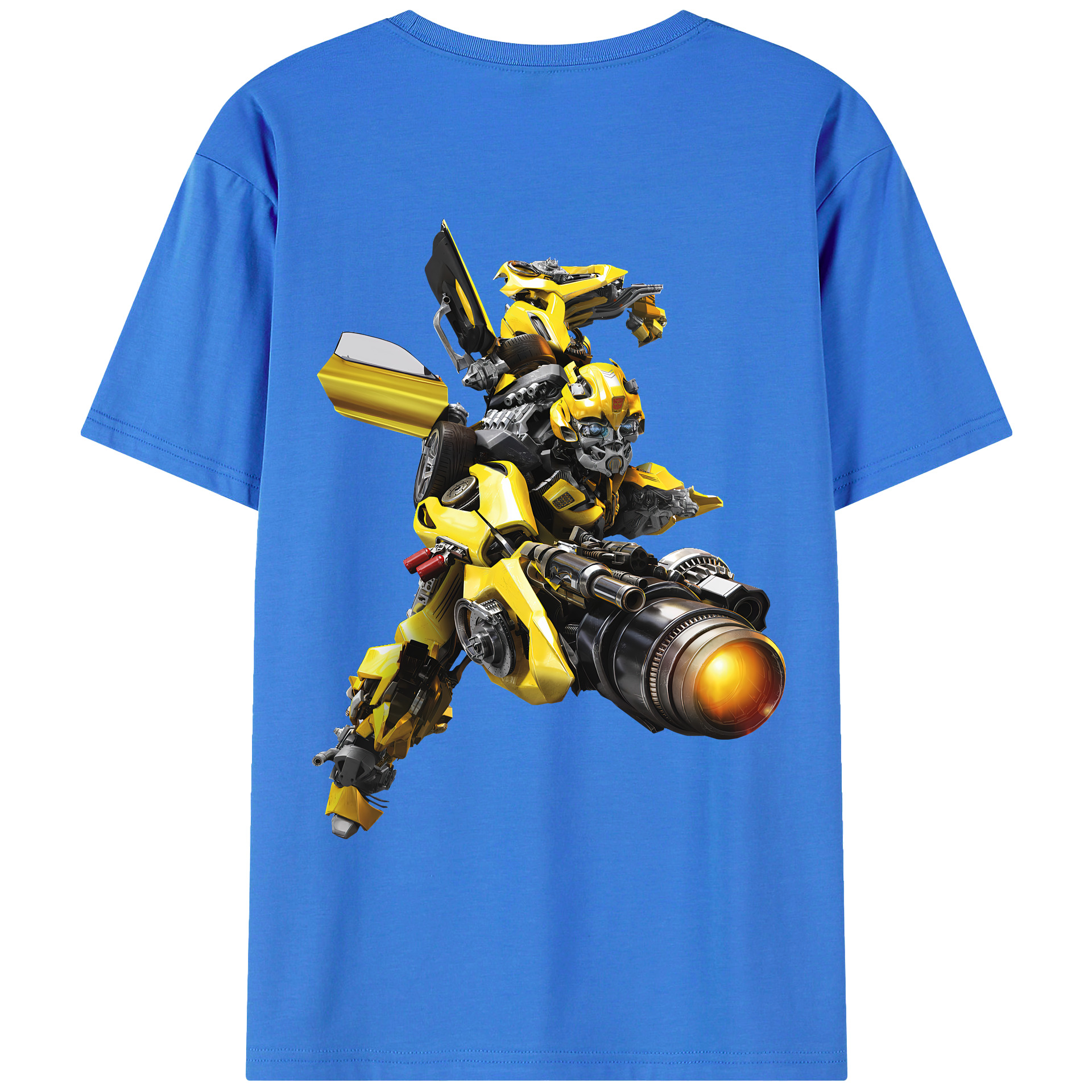 （画像用） Transformers トランスフォーマー 綿100％ メンズ半袖Tシャツ（バックプリント） 通気性