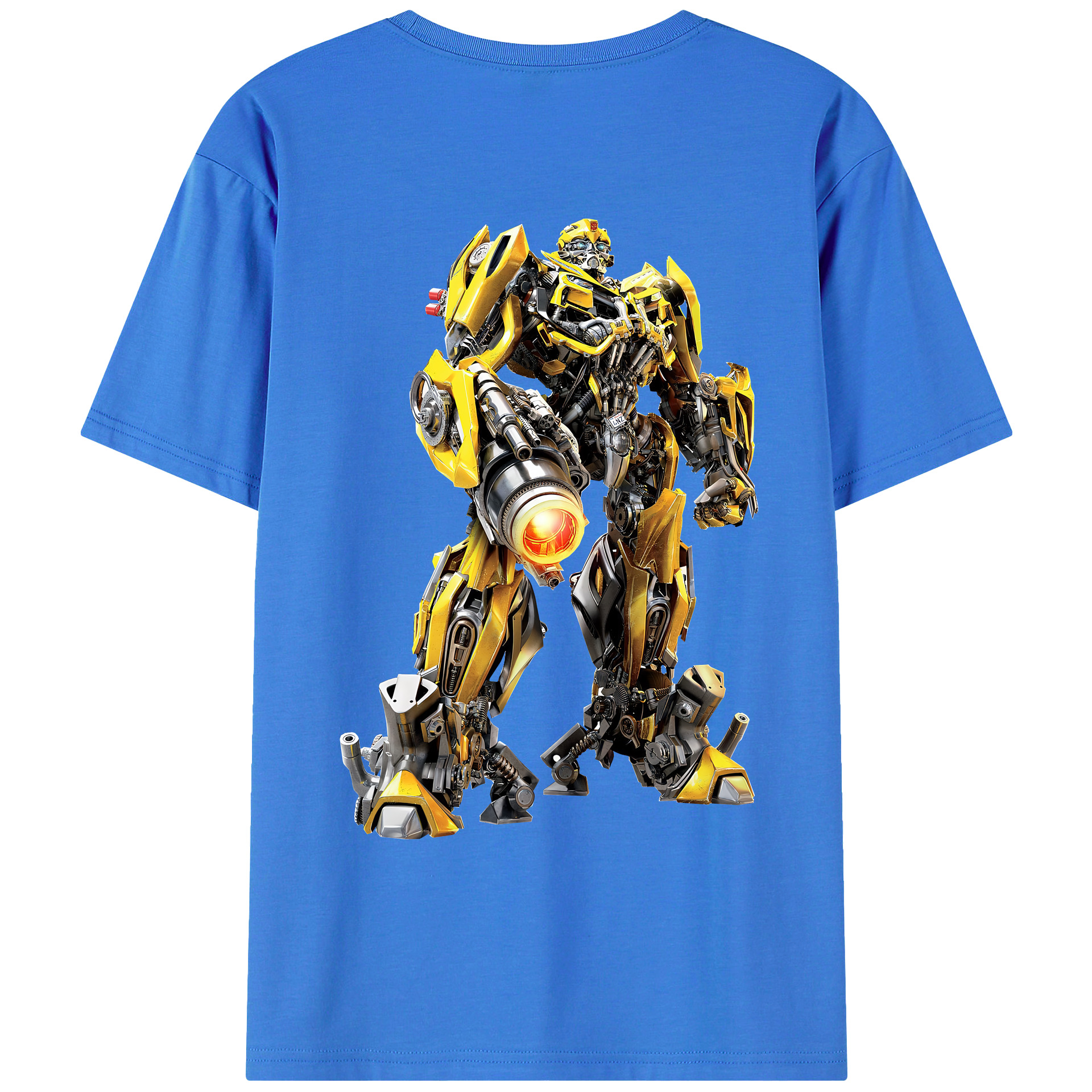 （画像用） Transformers トランスフォーマー 綿100％ メンズ半袖Tシャツ（バックプリント） 通気性