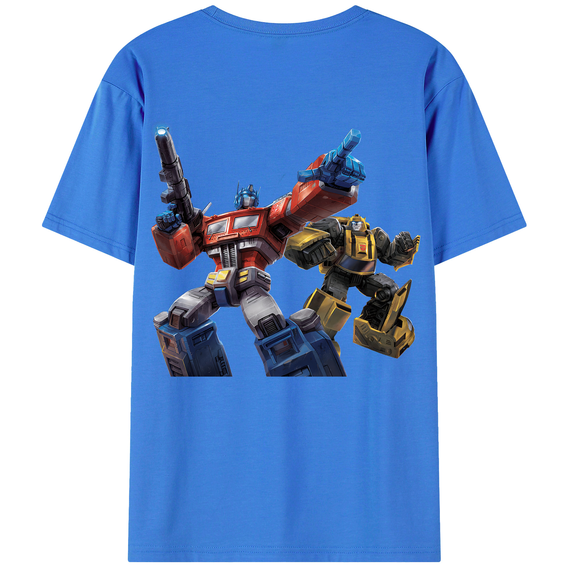 （画像用） Transformers トランスフォーマー 綿100％ メンズ半袖Tシャツ（バックプリント） 通気性