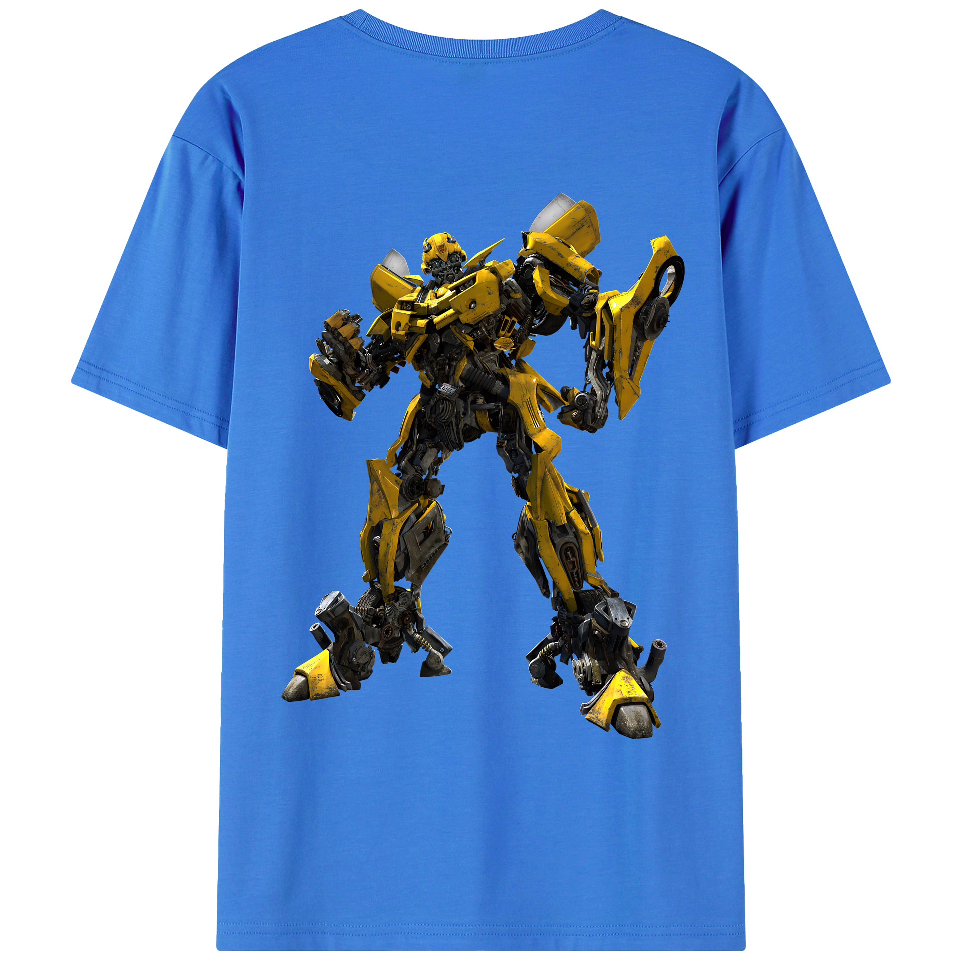 （画像用） Transformers トランスフォーマー 綿100％ メンズ半袖Tシャツ（バックプリント） 通気性