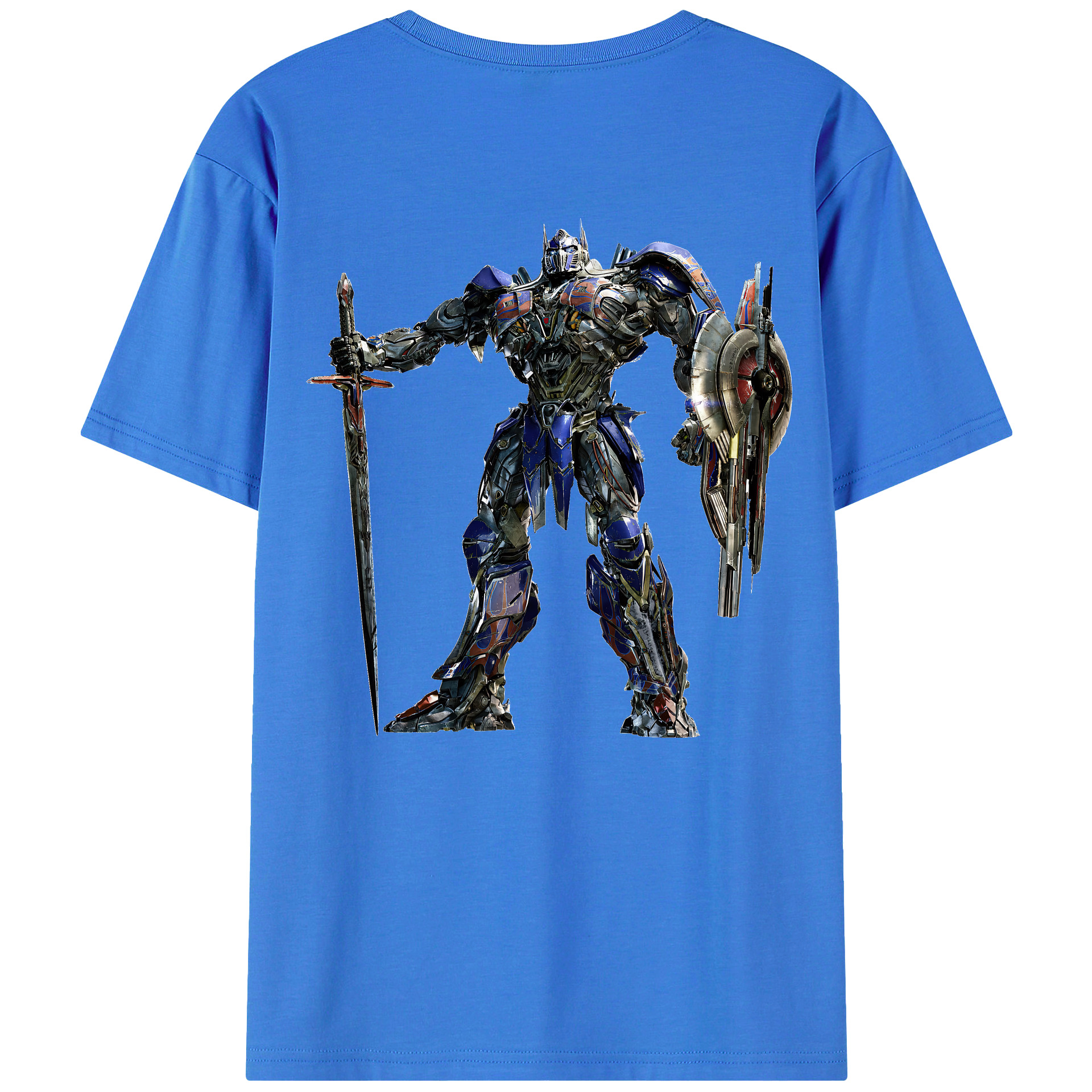 （画像用） Transformers トランスフォーマー 綿100％ メンズ半袖Tシャツ（バックプリント） 通気性