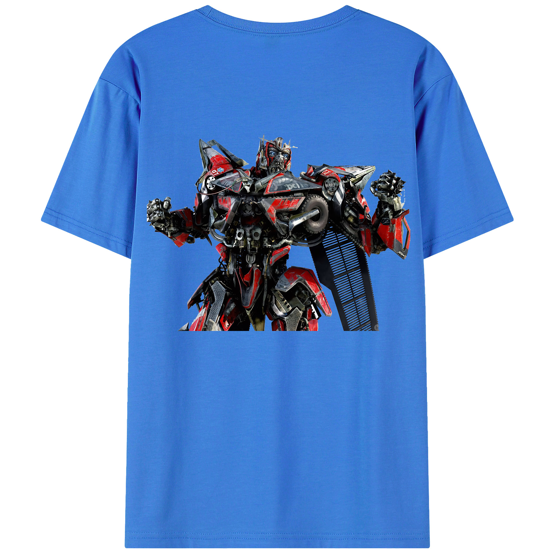 （画像用） Transformers トランスフォーマー 綿100％ メンズ半袖Tシャツ（バックプリント） 通気性