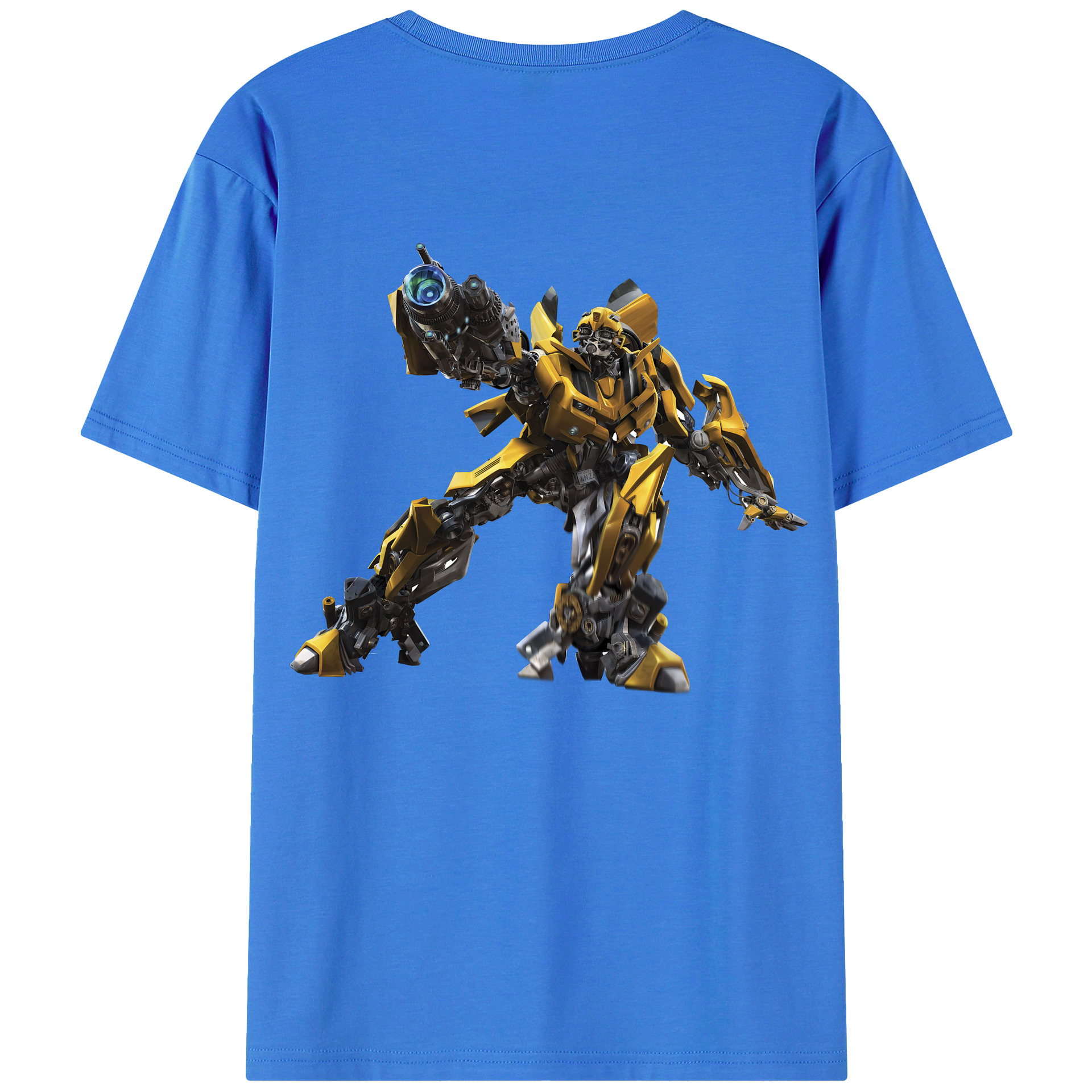 （画像用） Transformers トランスフォーマー 綿100％ メンズ半袖Tシャツ（バックプリント） 通気性