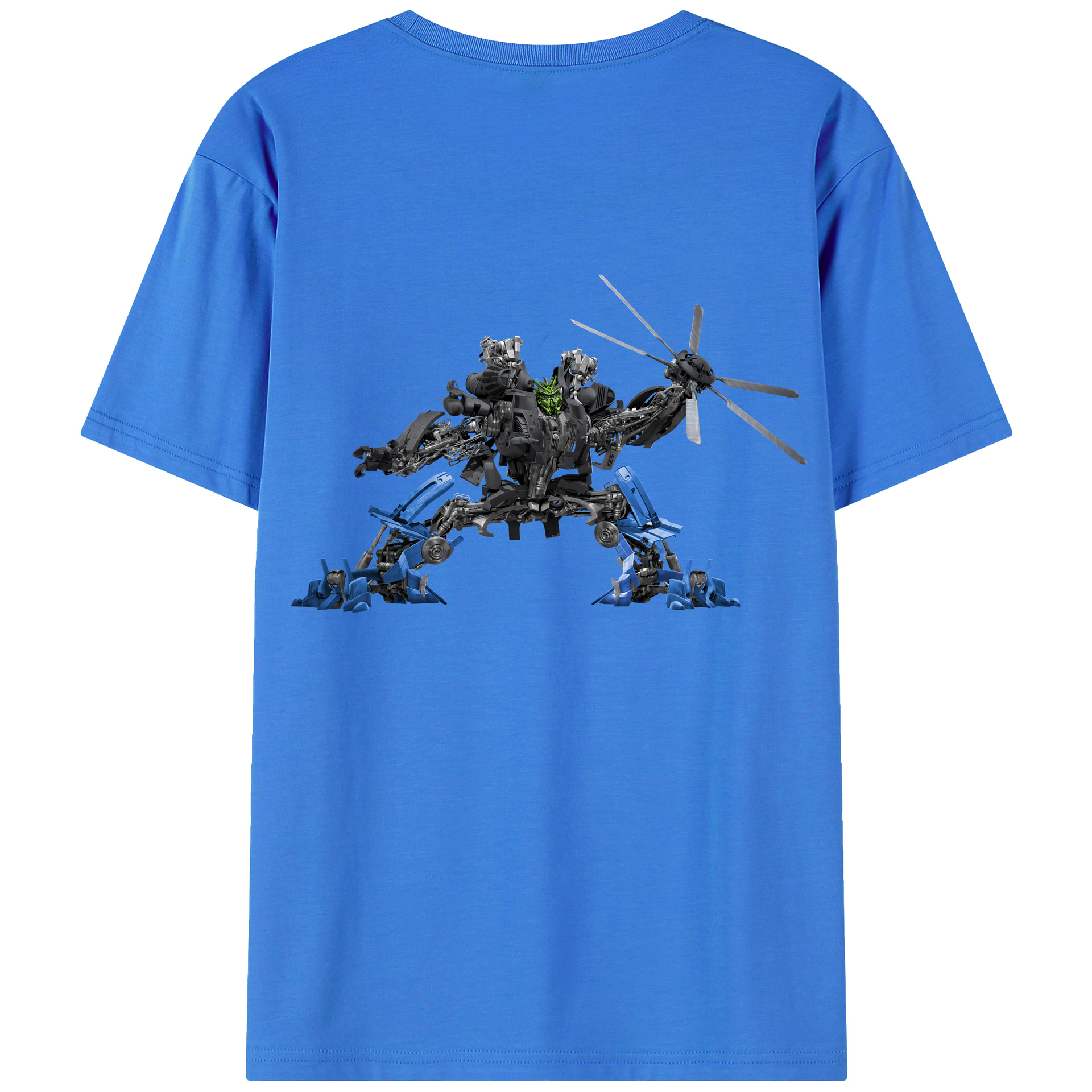 （画像用） Transformers トランスフォーマー 綿100％ メンズ半袖Tシャツ（バックプリント） 通気性
