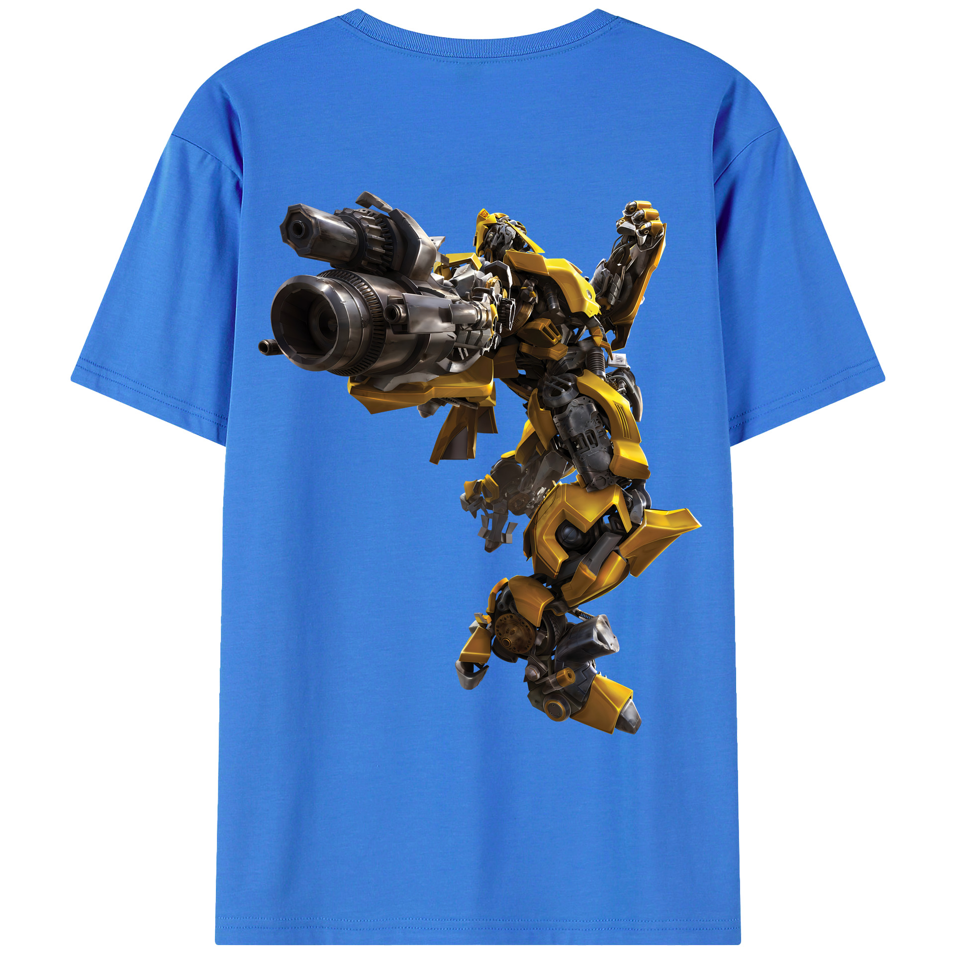 （画像用） Transformers トランスフォーマー 綿100％ メンズ半袖Tシャツ（バックプリント） 通気性