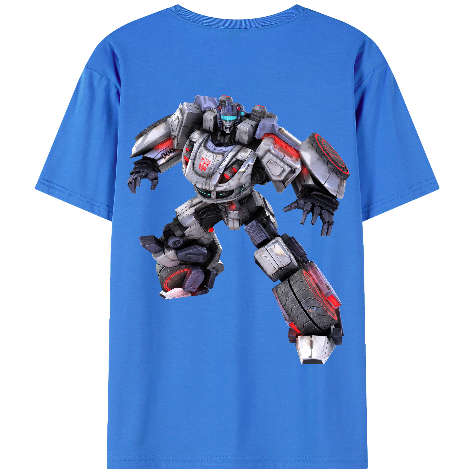 （画像用） Transformers トランスフォーマー 綿100％ メンズ半袖Tシャツ（バックプリント） 通気性