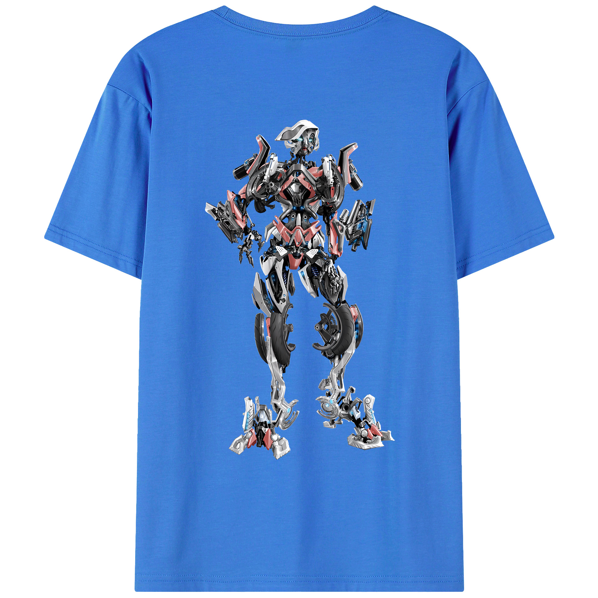 （画像用） Transformers トランスフォーマー 綿100％ メンズ半袖Tシャツ（バックプリント） 通気性