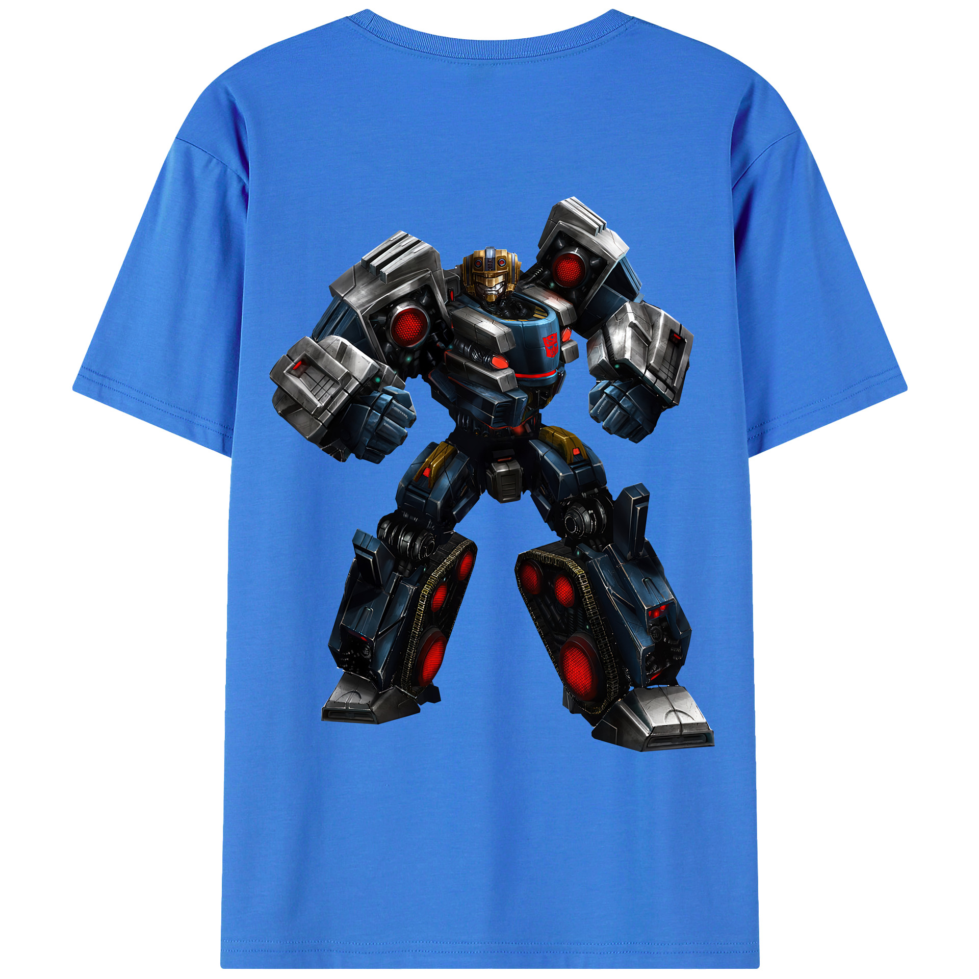 （画像用） Transformers トランスフォーマー 綿100％ メンズ半袖Tシャツ（バックプリント） 通気性
